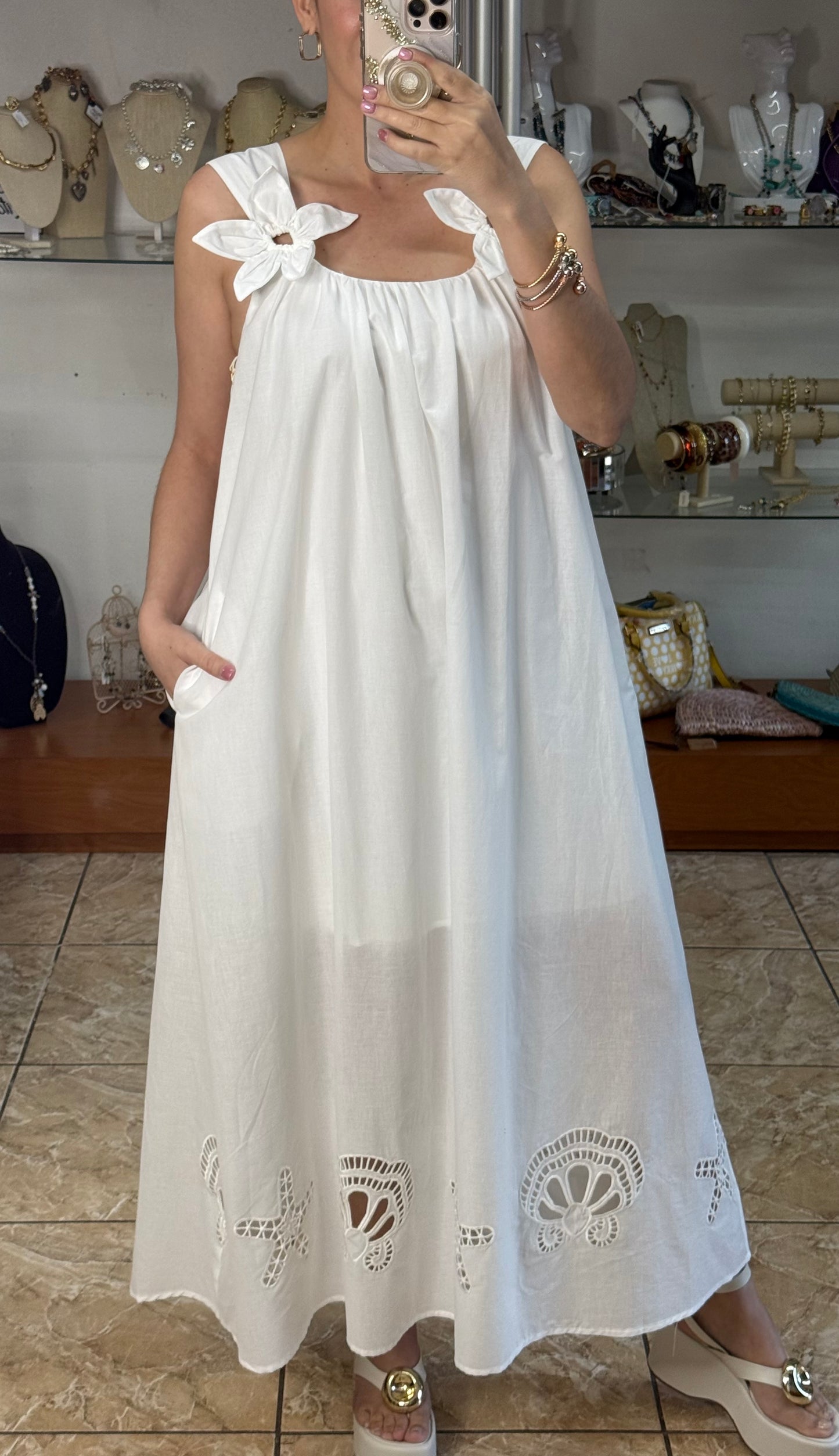 3D Flowers Maxi Dress (FINAL SALE)