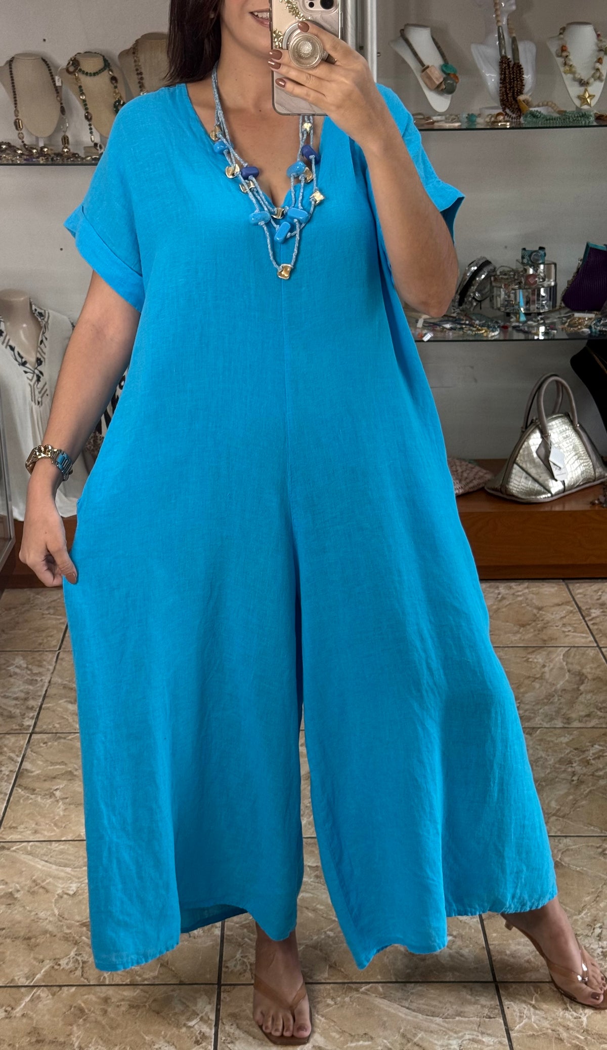 OS Linen Jumpsuit (NO RETURNS OR EXCHANGE)