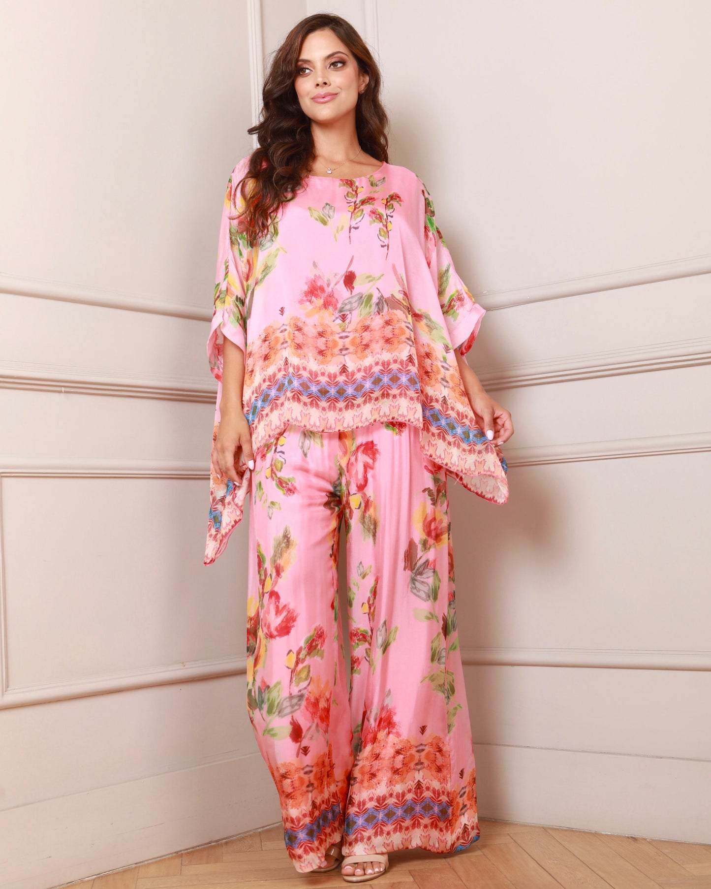 Mixed Watercolor Floral Silk OS Set (FINAL SALE)