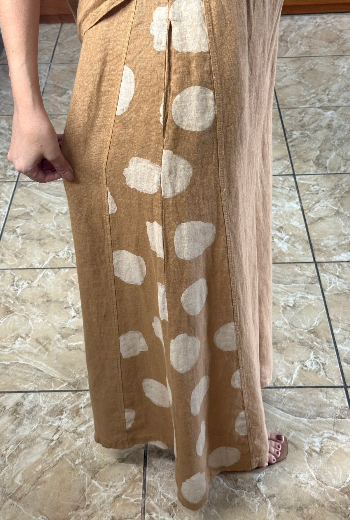 OS Polkadots Linen Set (NO RETURNS OR EXCHANGE)