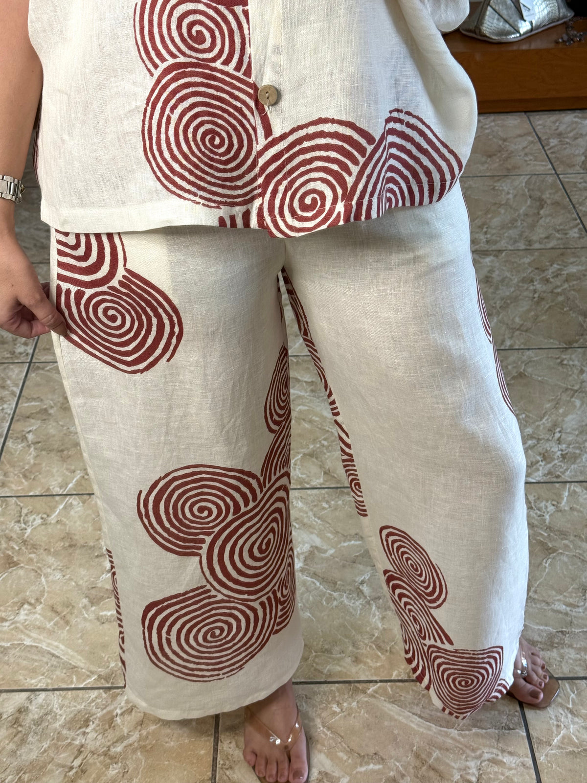 Spiral Pattern OS Top & Pant Set (NO RETURNS OR EXCHANGE)