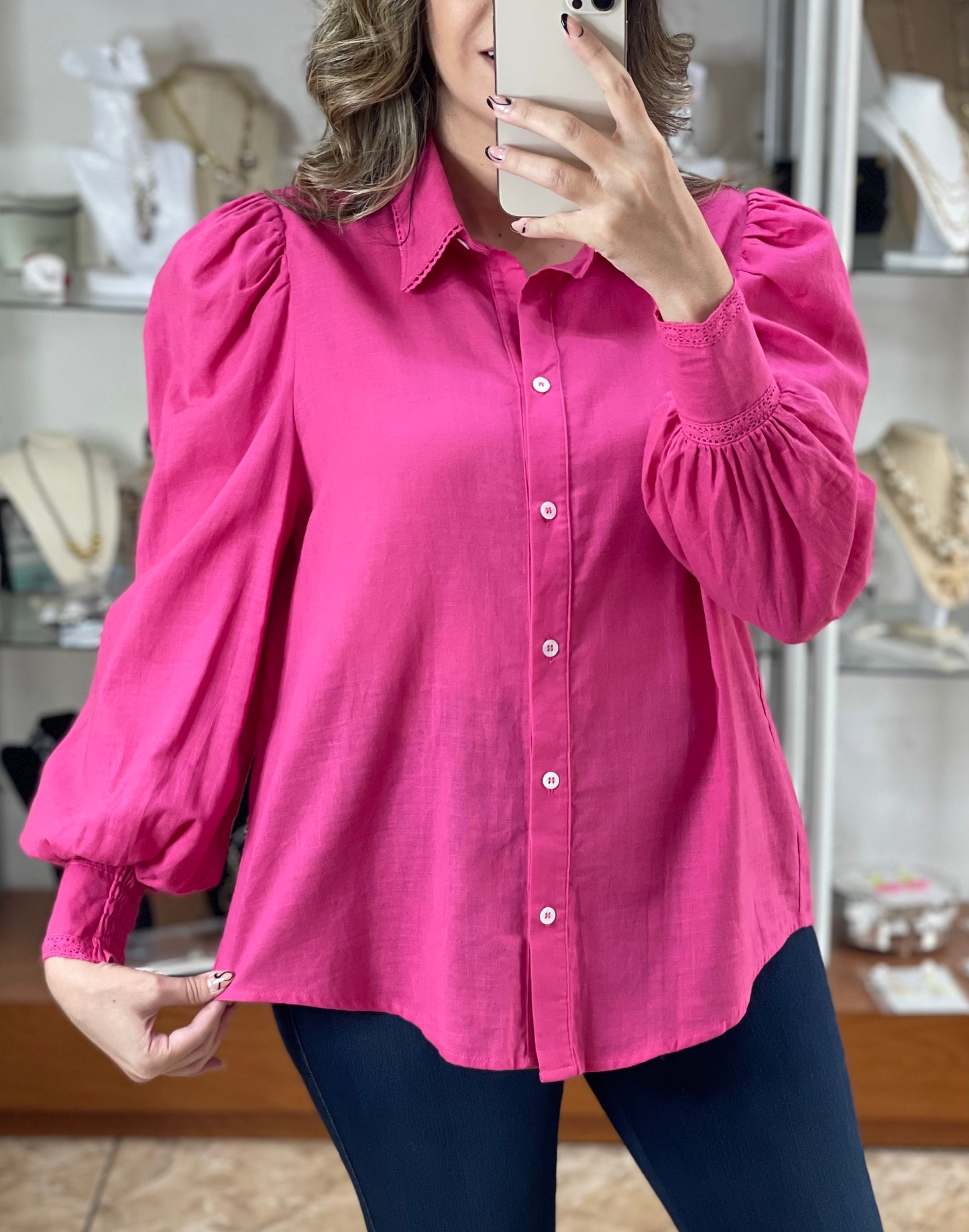 Long Sleeves Button Up Top