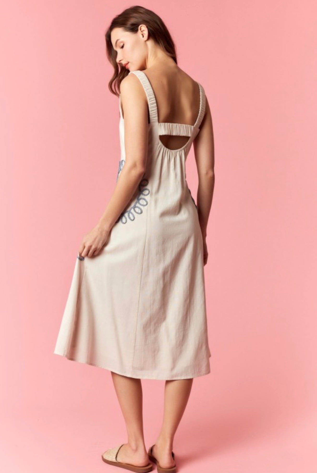 Palm Tree Midi Dress