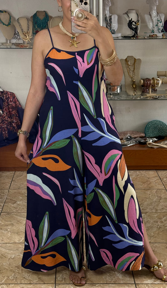 Navy Mix Jumpsuit