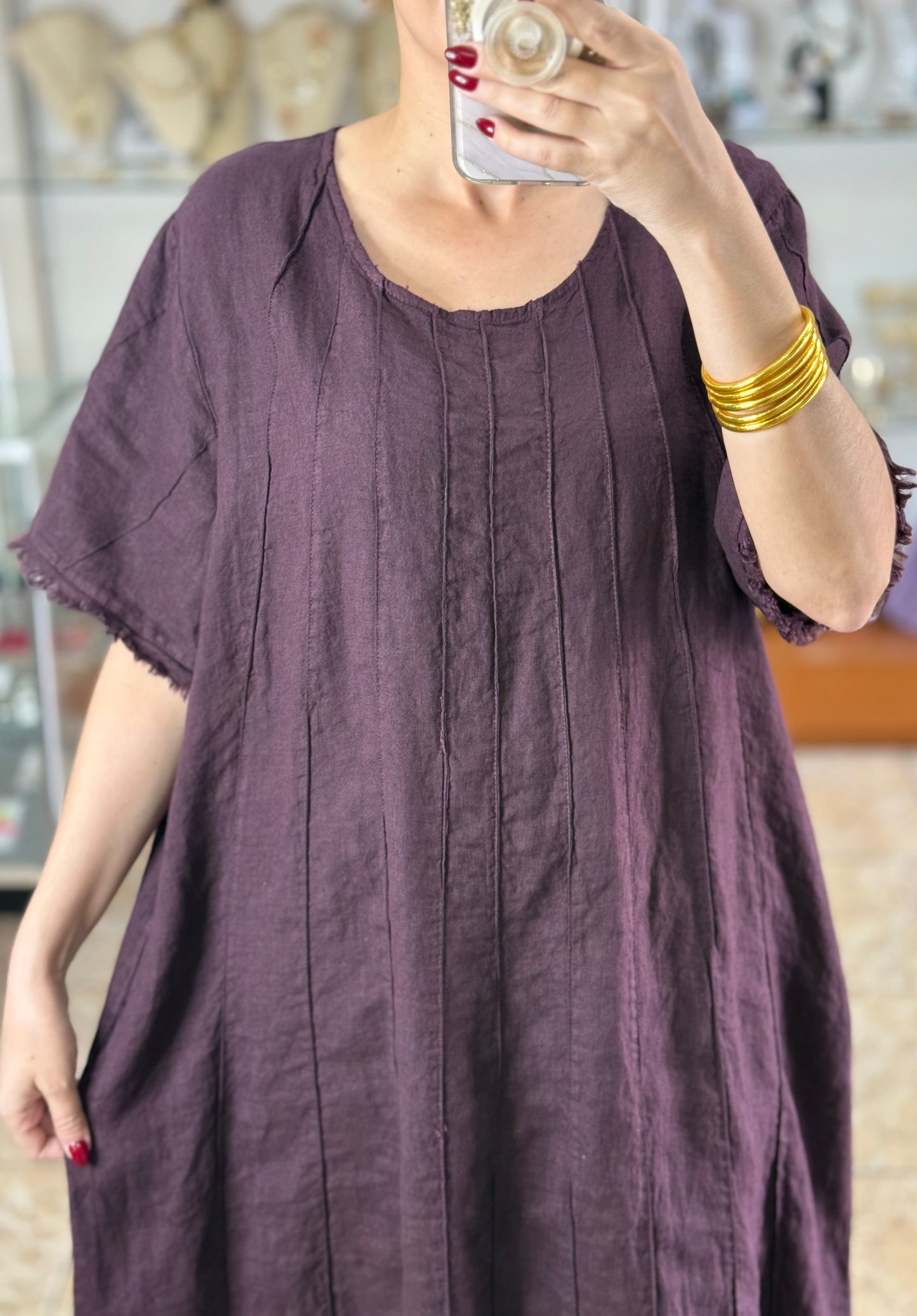 Linen OS Maxi Dress (FINAL SALE)