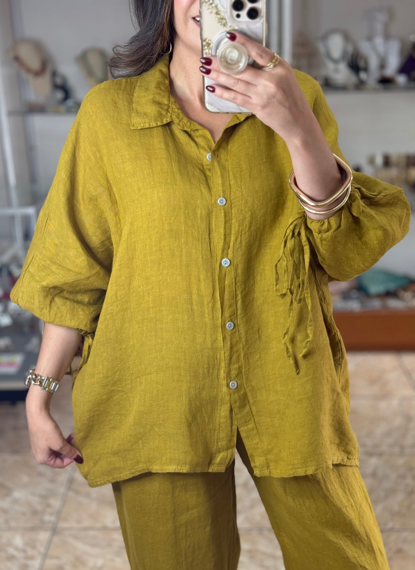 Amanda OS Linen Set (NO RETURNS OR EXCHANGE)