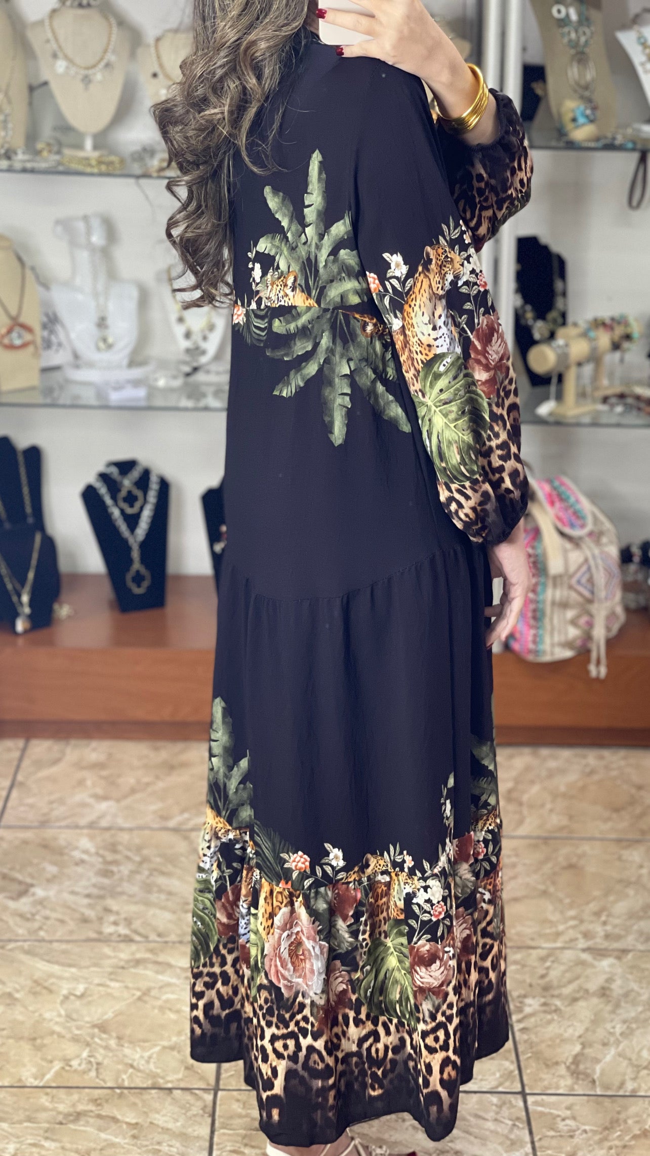 Leopard Jungle OS Maxi Dress