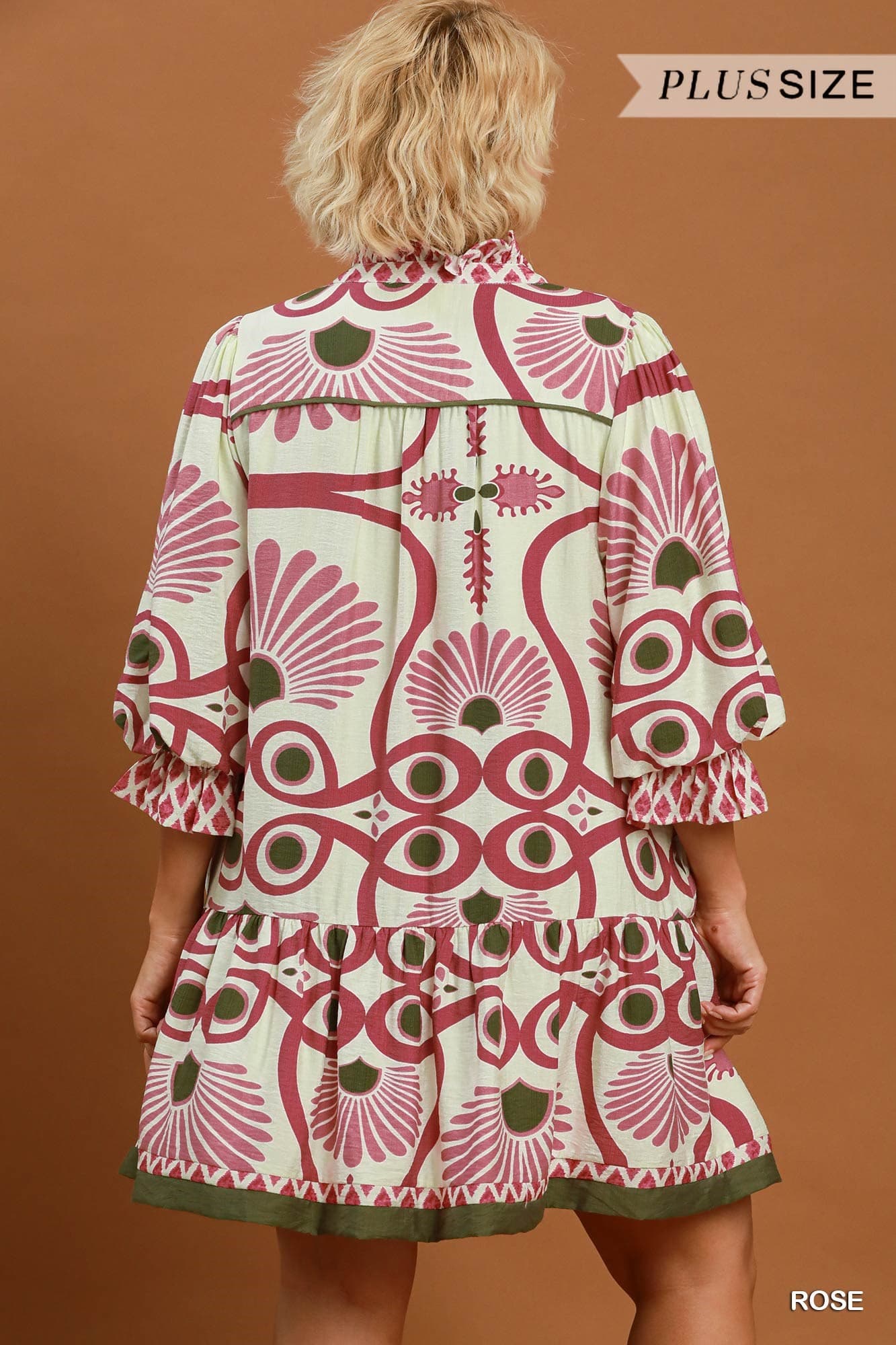 Rose Mix Babydoll Dress (PLUS)