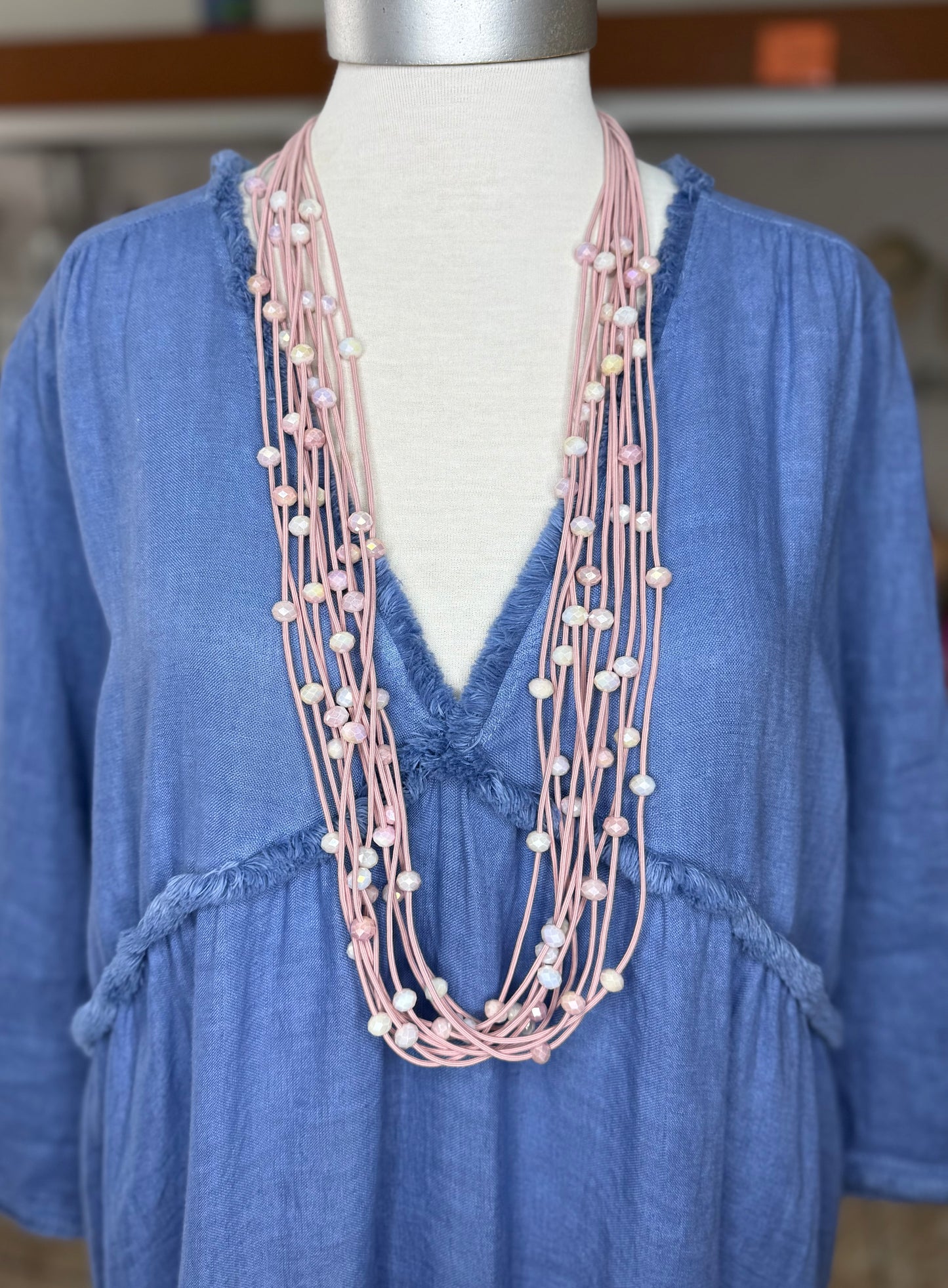 Long Beaded Multi-Strand Necklace (NO RETURNS OR EXCHANGE)