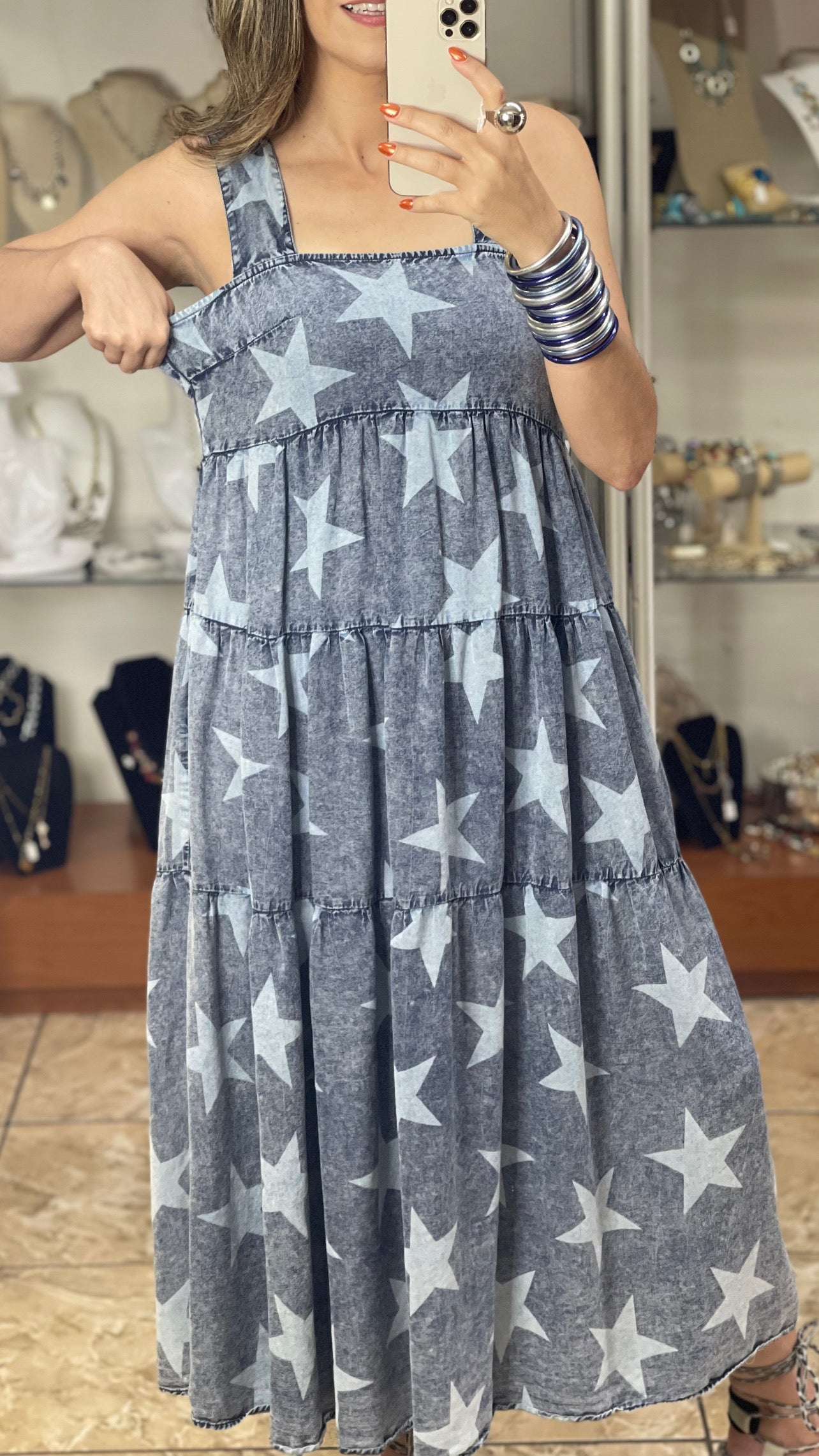 Stars Maxi Tencel Dress