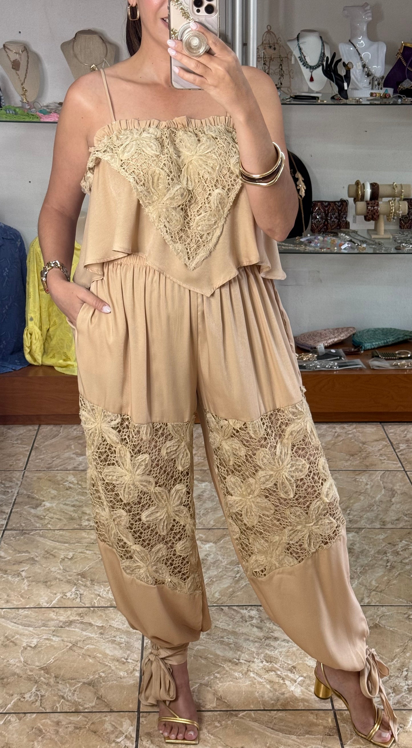 Crop Top & Harem Pants Set