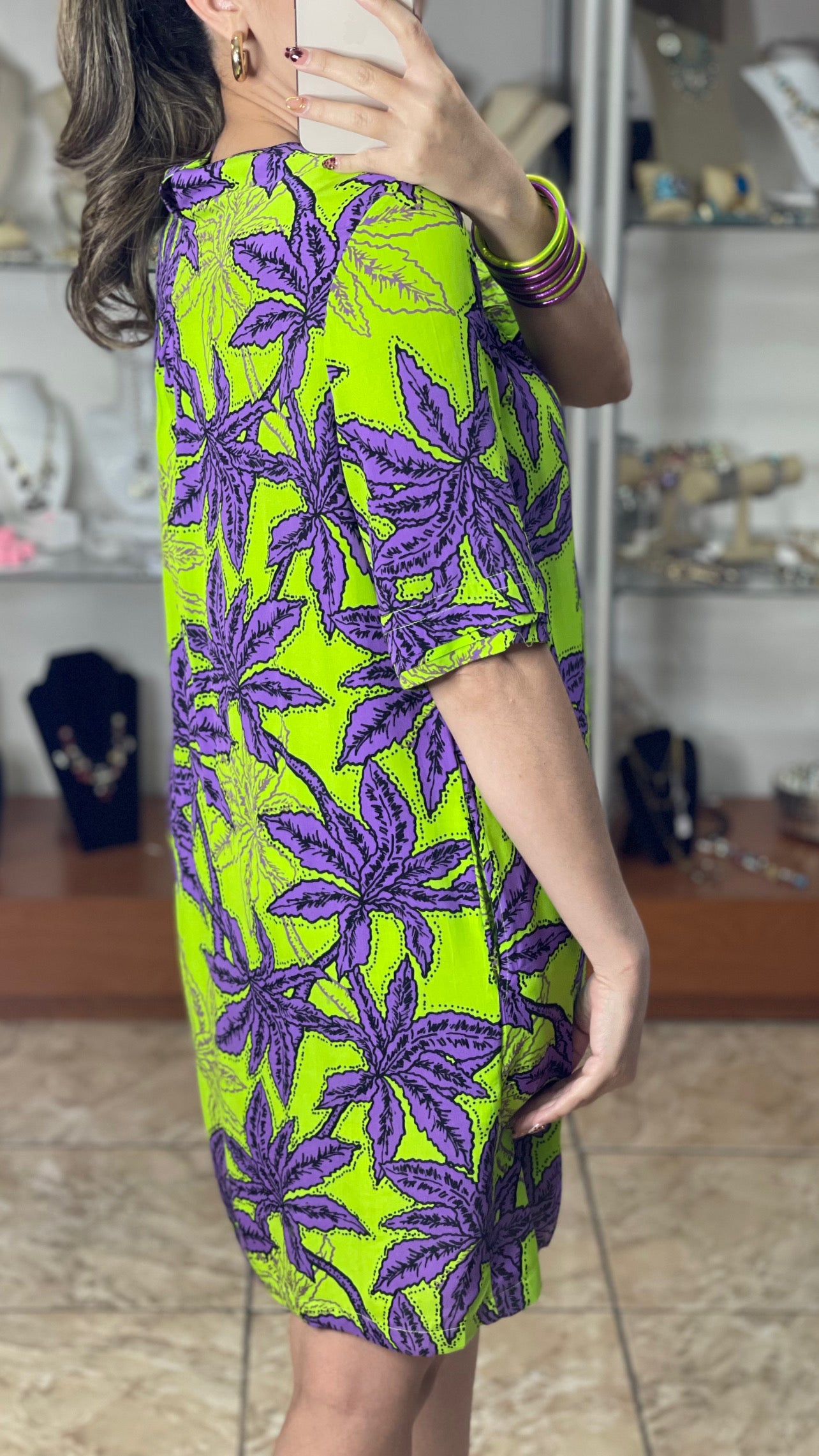 Neon Green/Purple Dress