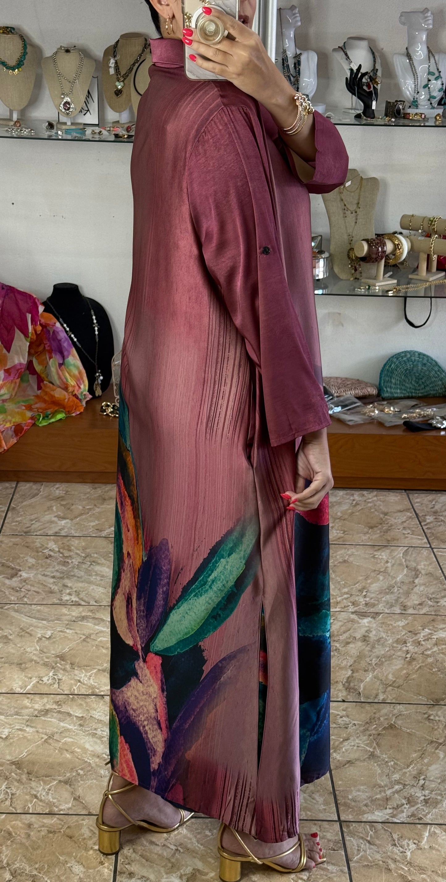 OS Silk Dress/Pant Set (NO RETURNS OR EXCHANGE)