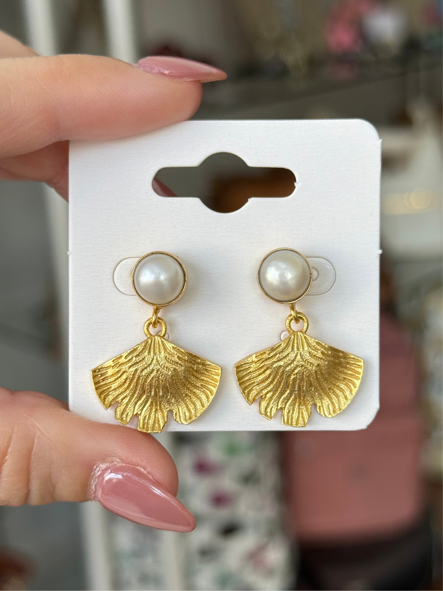 Wave Pearl Earrings