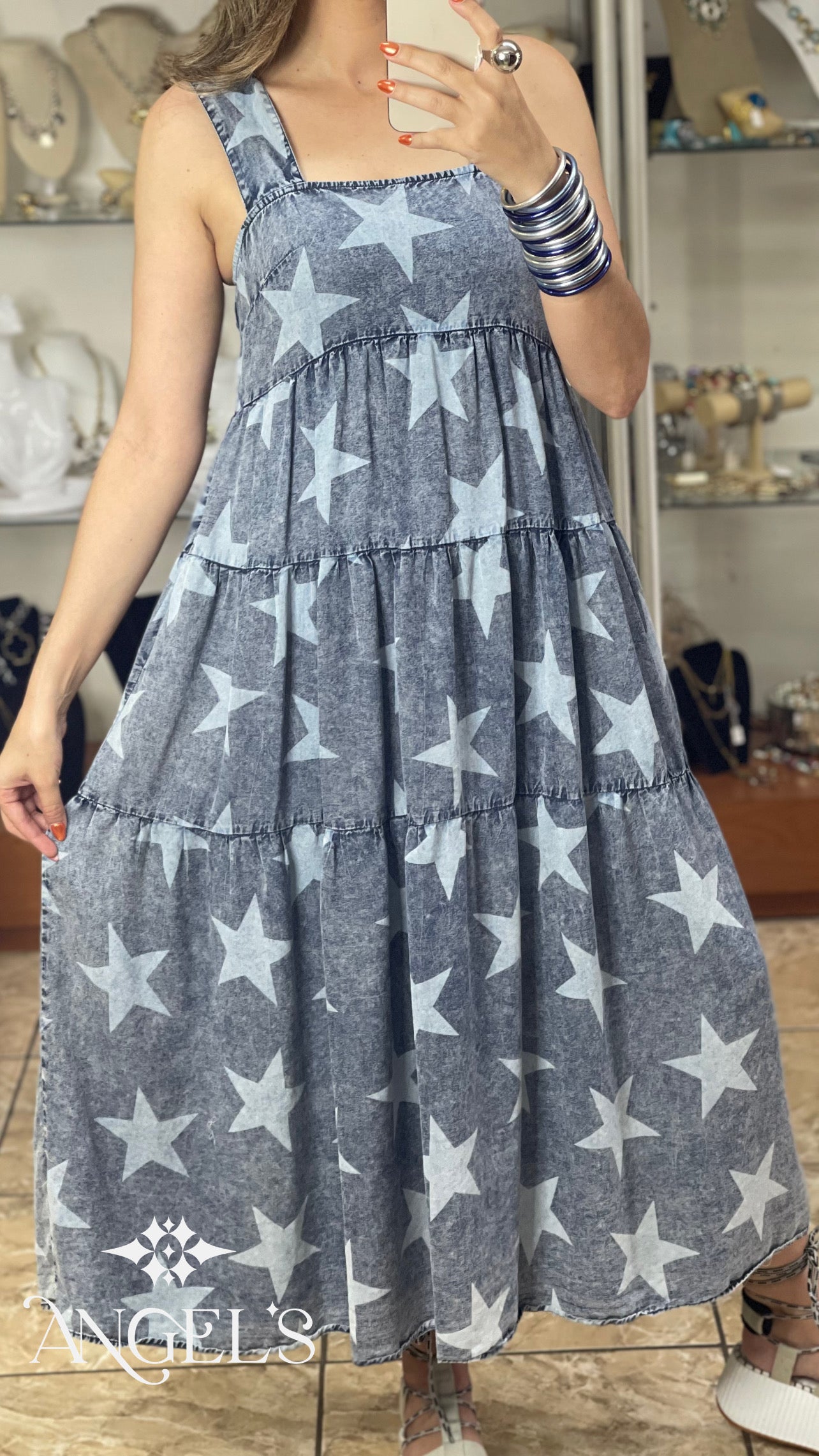 Stars Maxi Tencel Dress