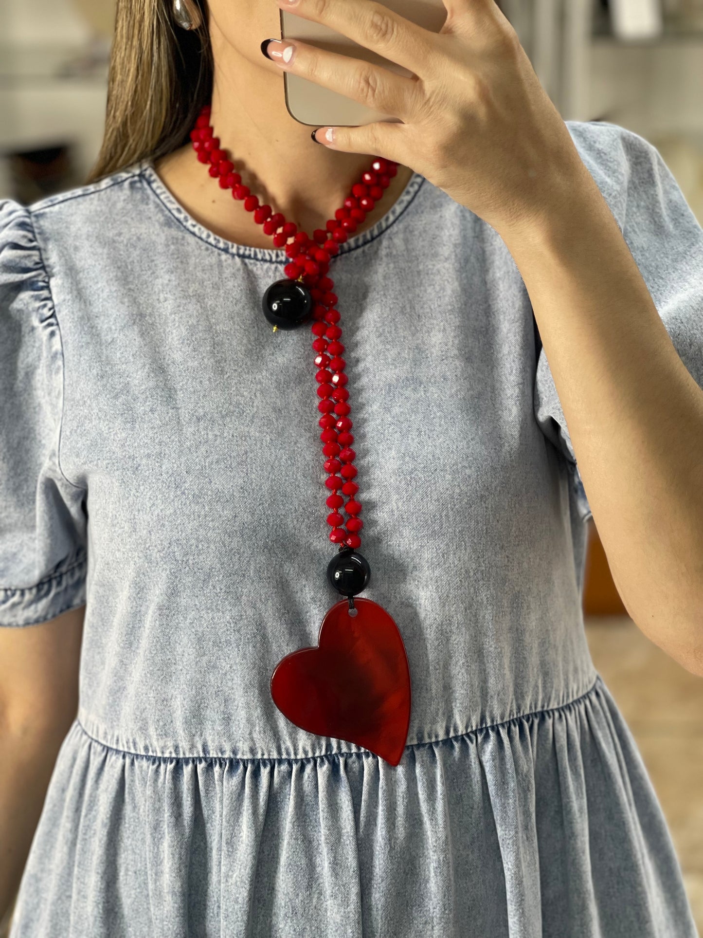 Heart Long Necklace