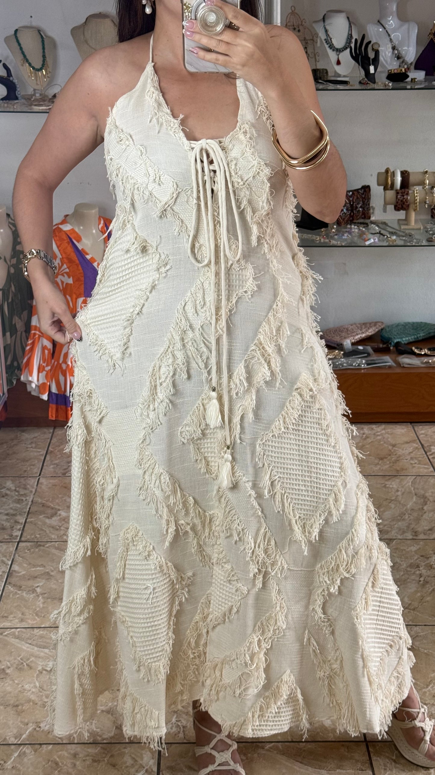 OS Halter Dress & Kimono Set (NO RETURNS OR EXCHANGE)