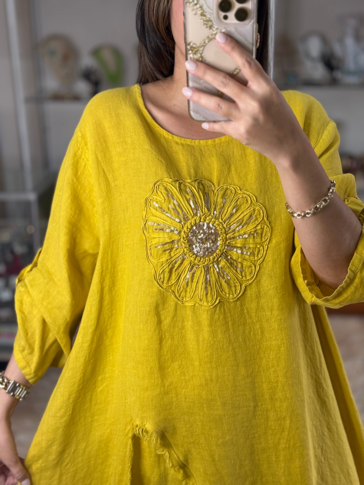 Asymmetrical OS Floral Top (NO RETURNS OR EXCHANGE) (PANT SOLD SEPARATELY)