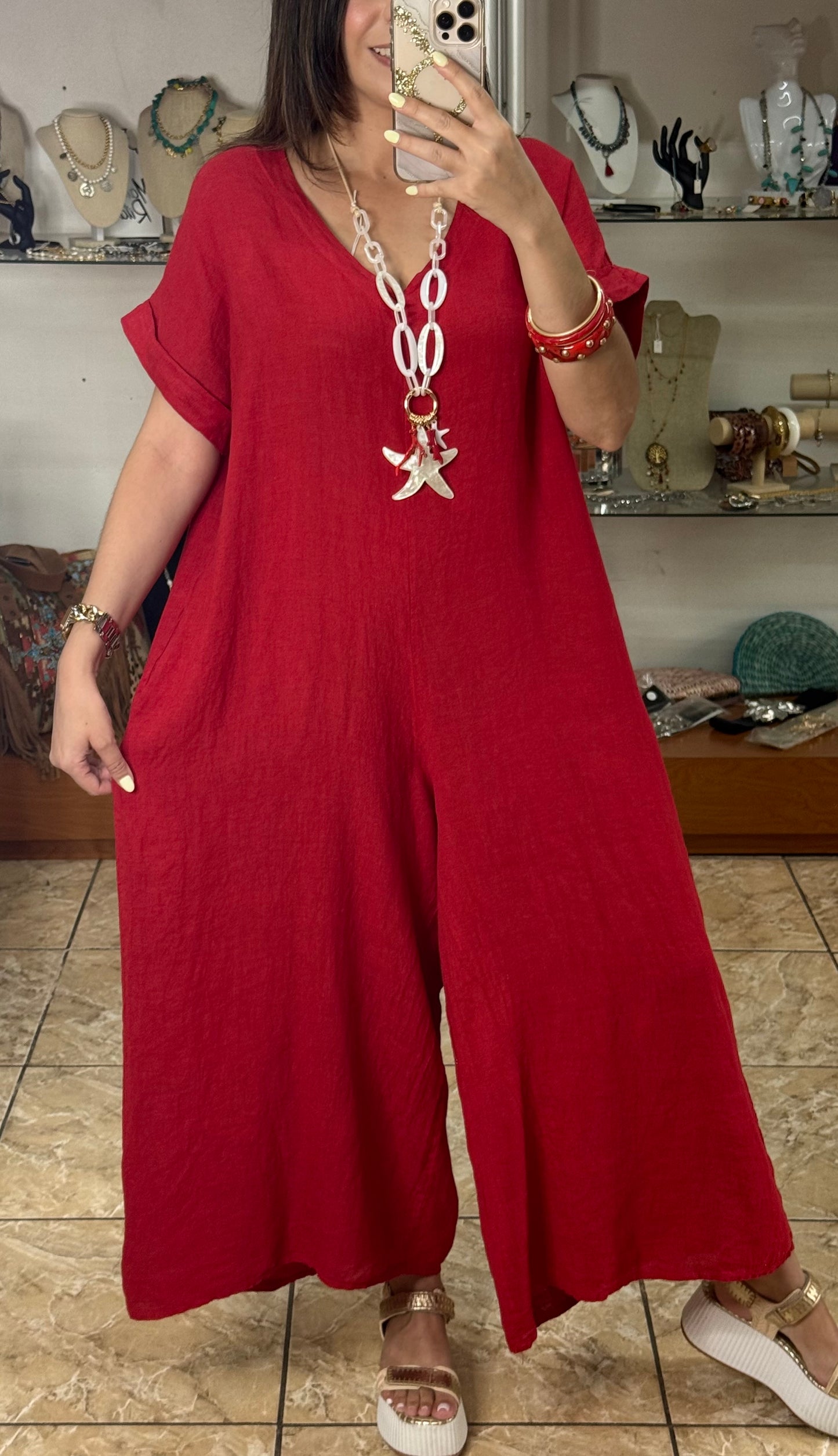 OS Linen Jumpsuit (NO RETURNS OR EXCHANGE)