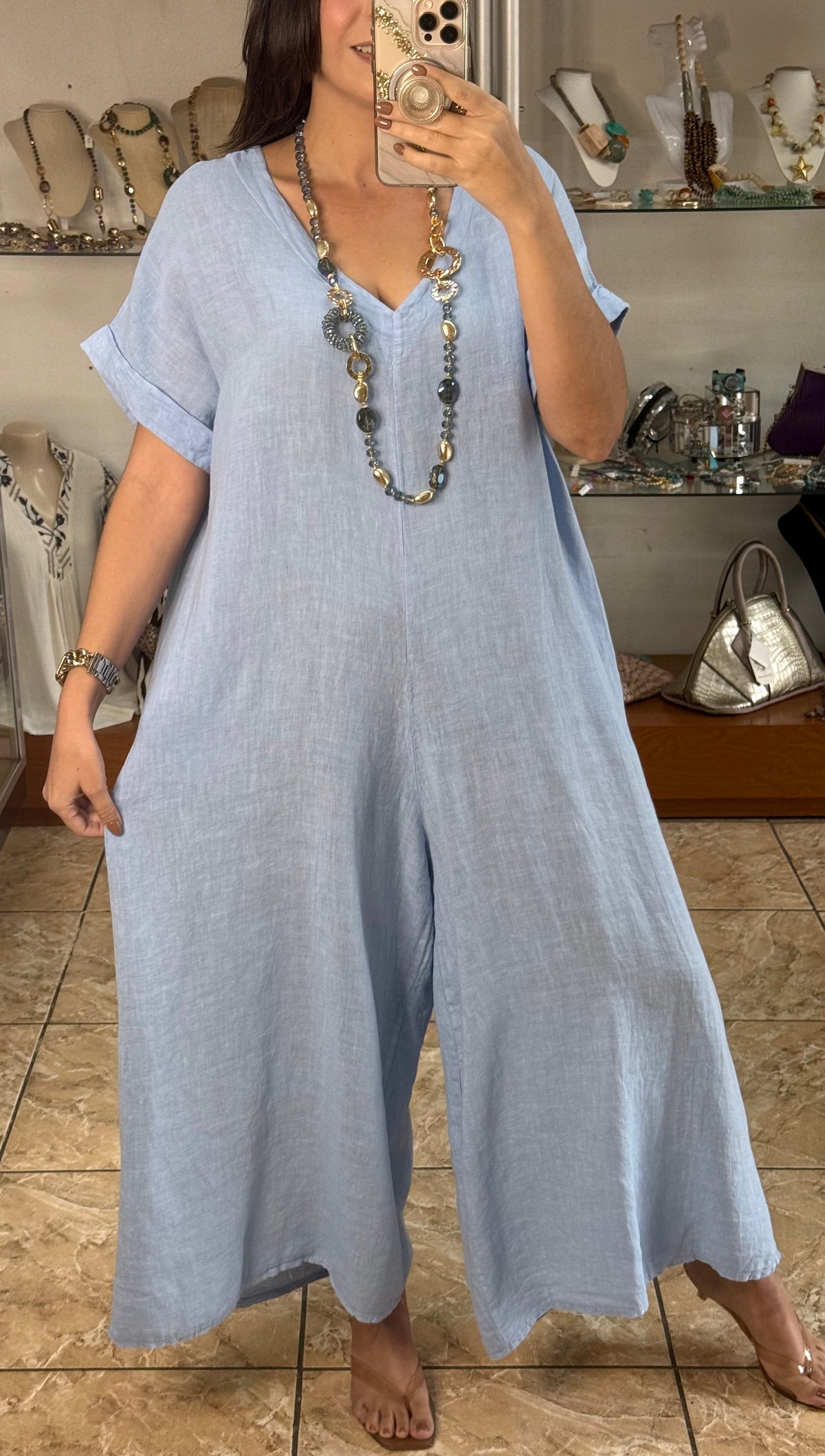 OS Linen Jumpsuit (NO RETURNS OR EXCHANGE)