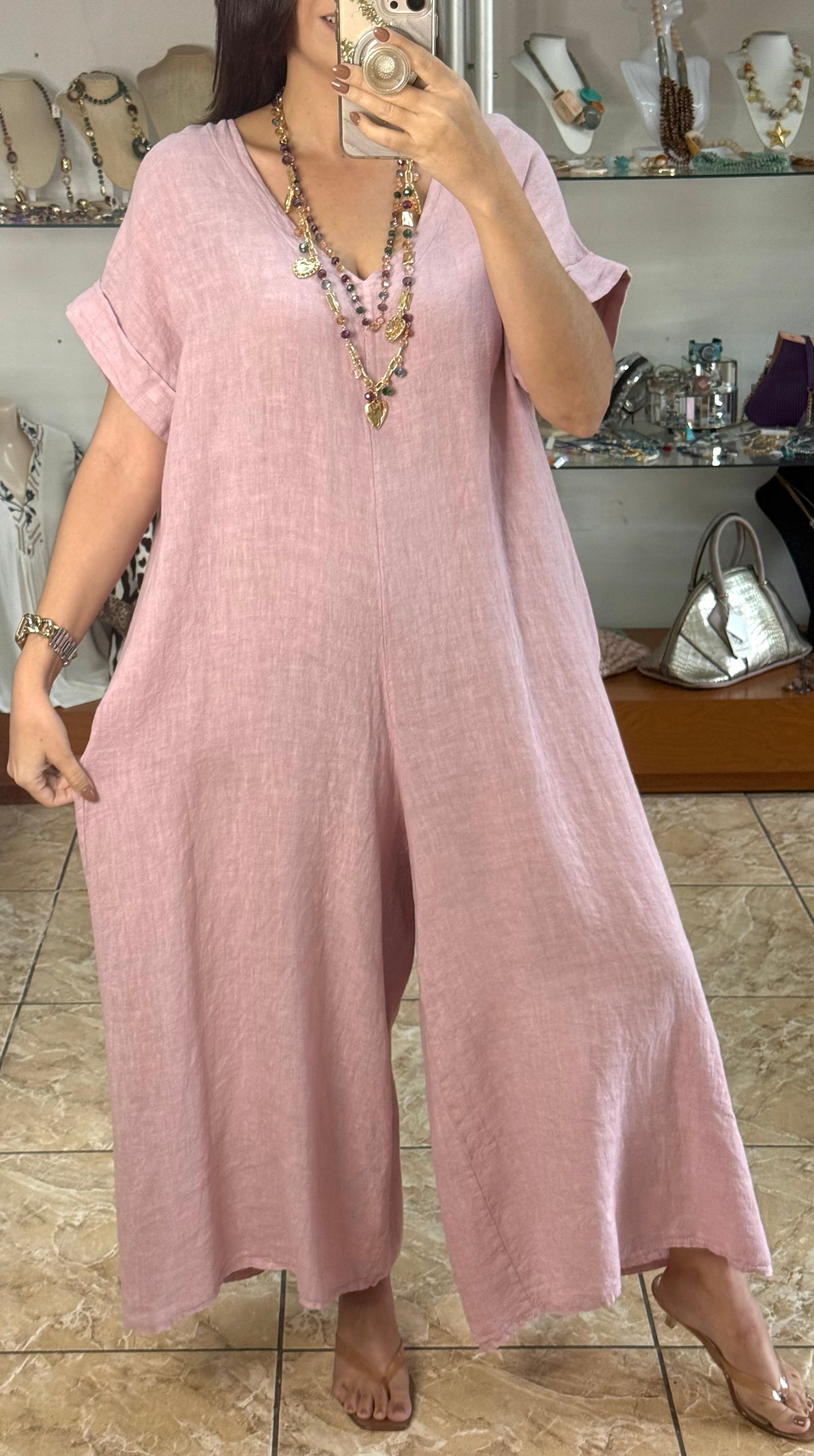 OS Linen Jumpsuit (NO RETURNS OR EXCHANGE)