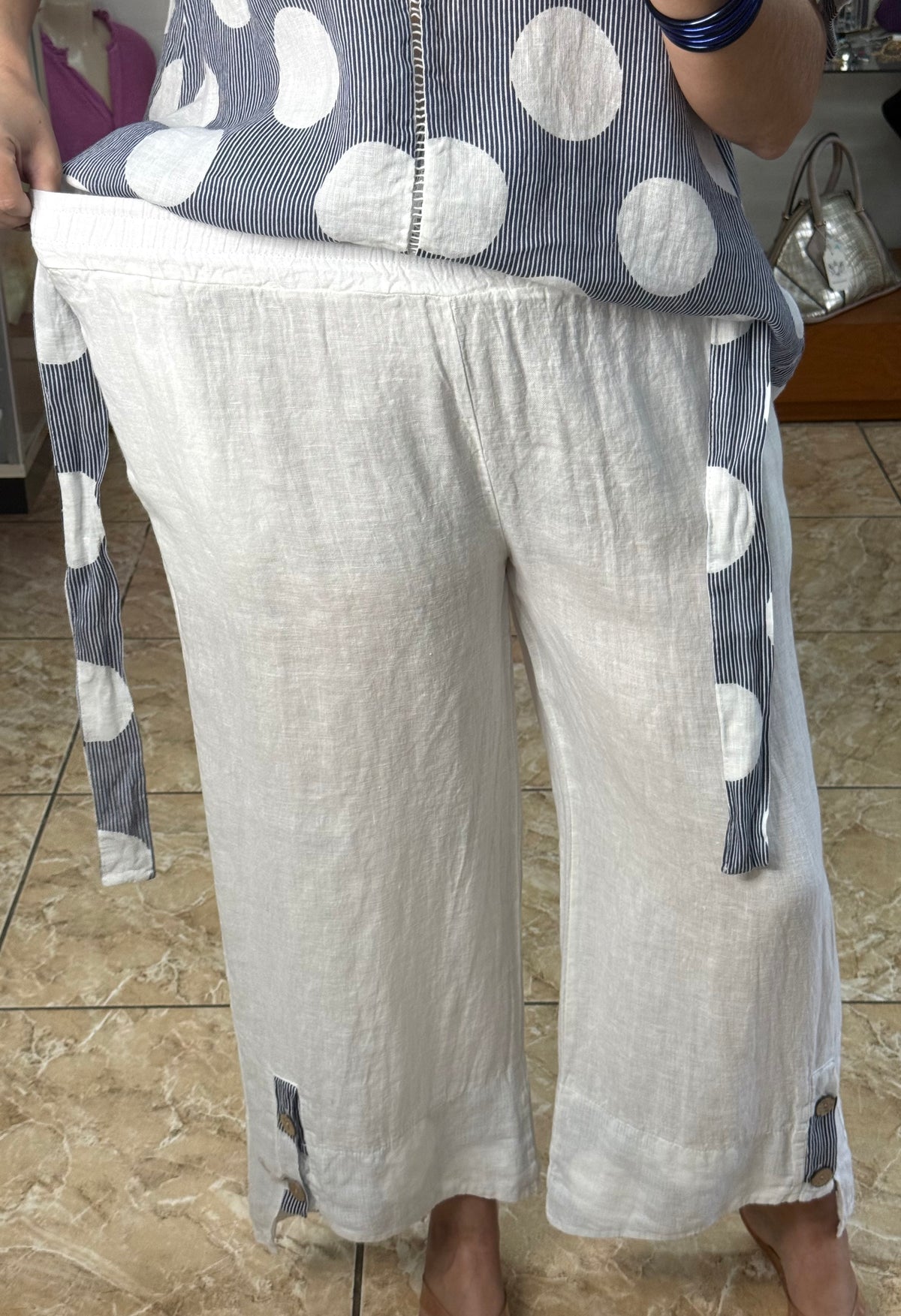 Stripes & Polka Dots OS Linen Set (NO RETURNS OR EXCHANGE)