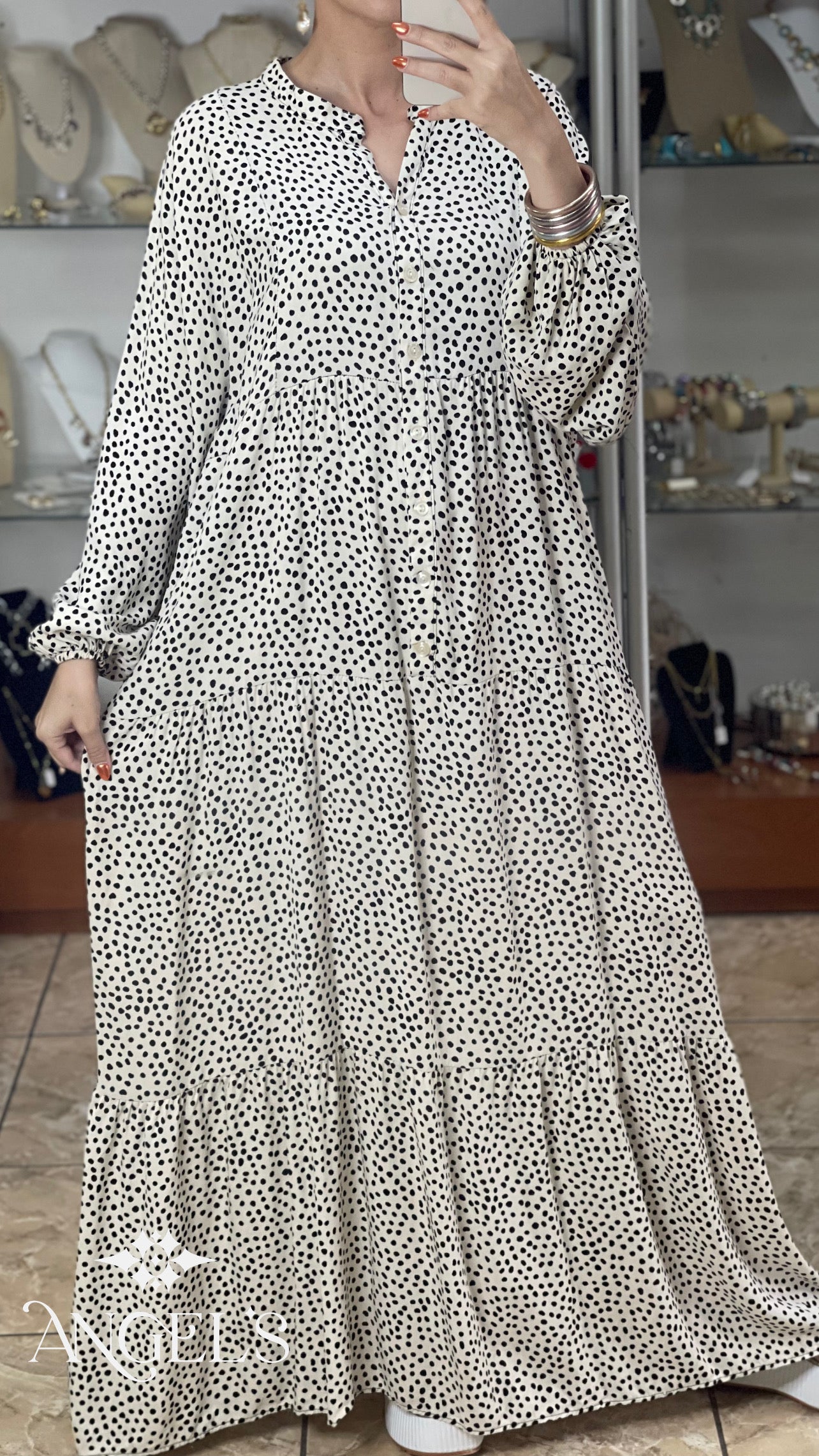 Polkadots OS Maxi Dress