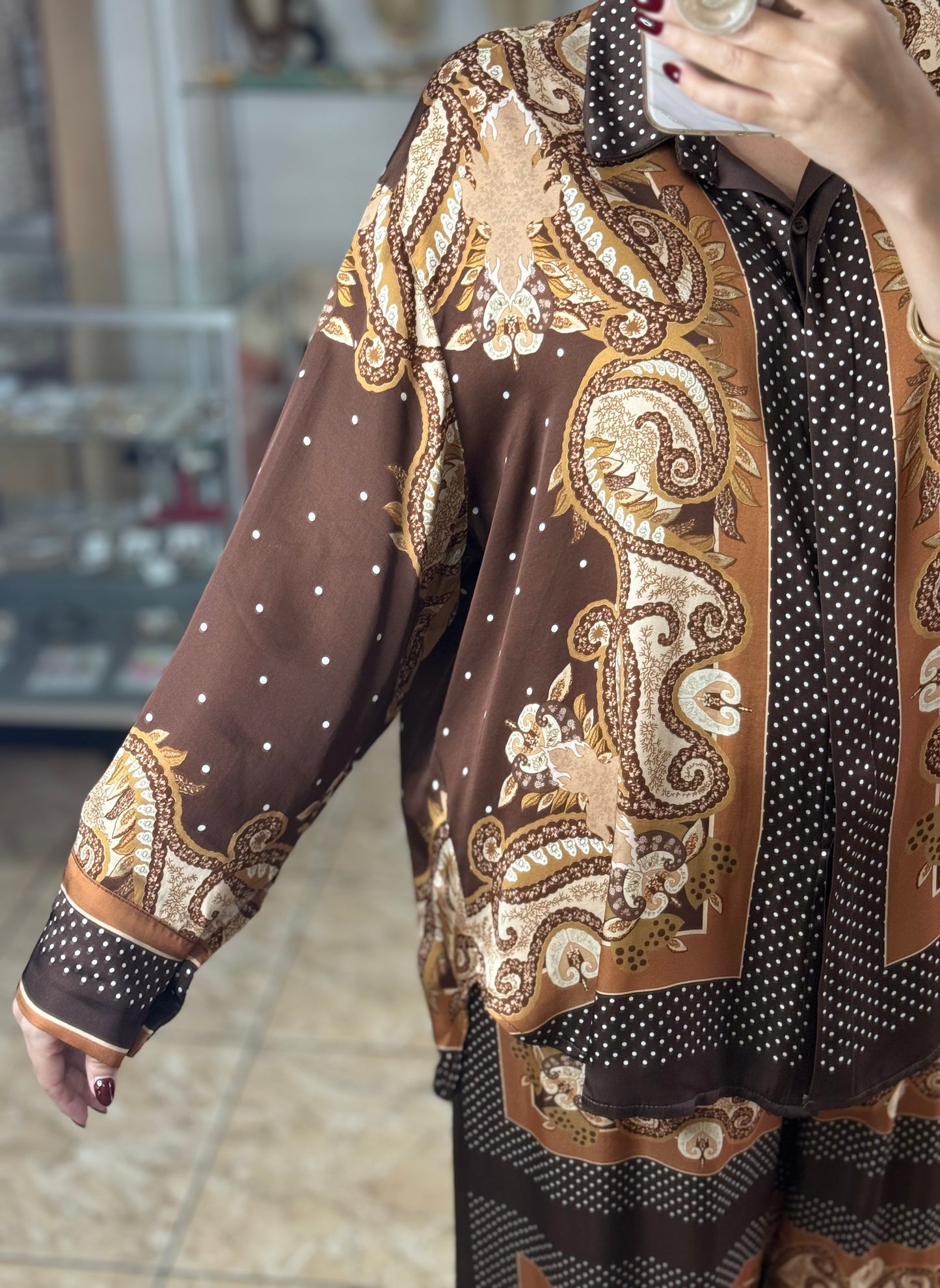 Brown Polkadots Mix OS Set (NO RETURNS OR EXCHANGE)