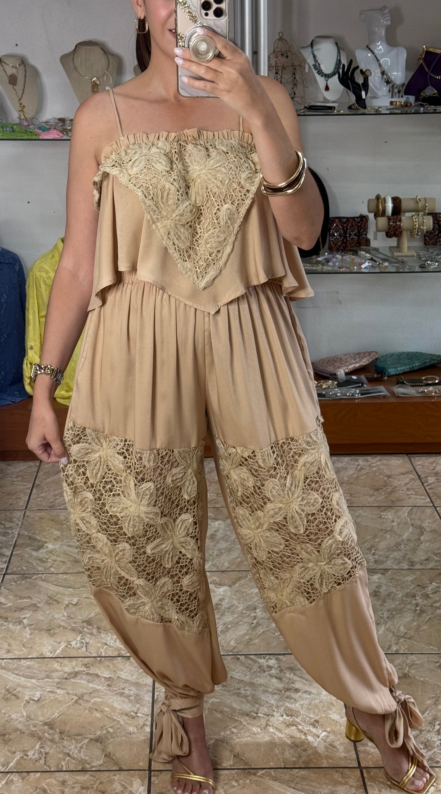 Crop Top & Harem Pants Set
