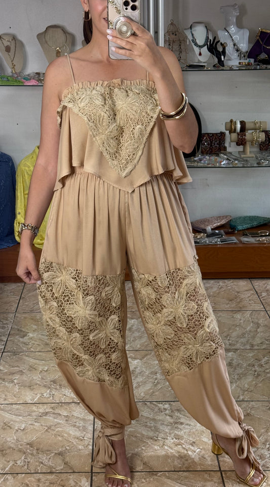 Crop Top & Harem Pants Set