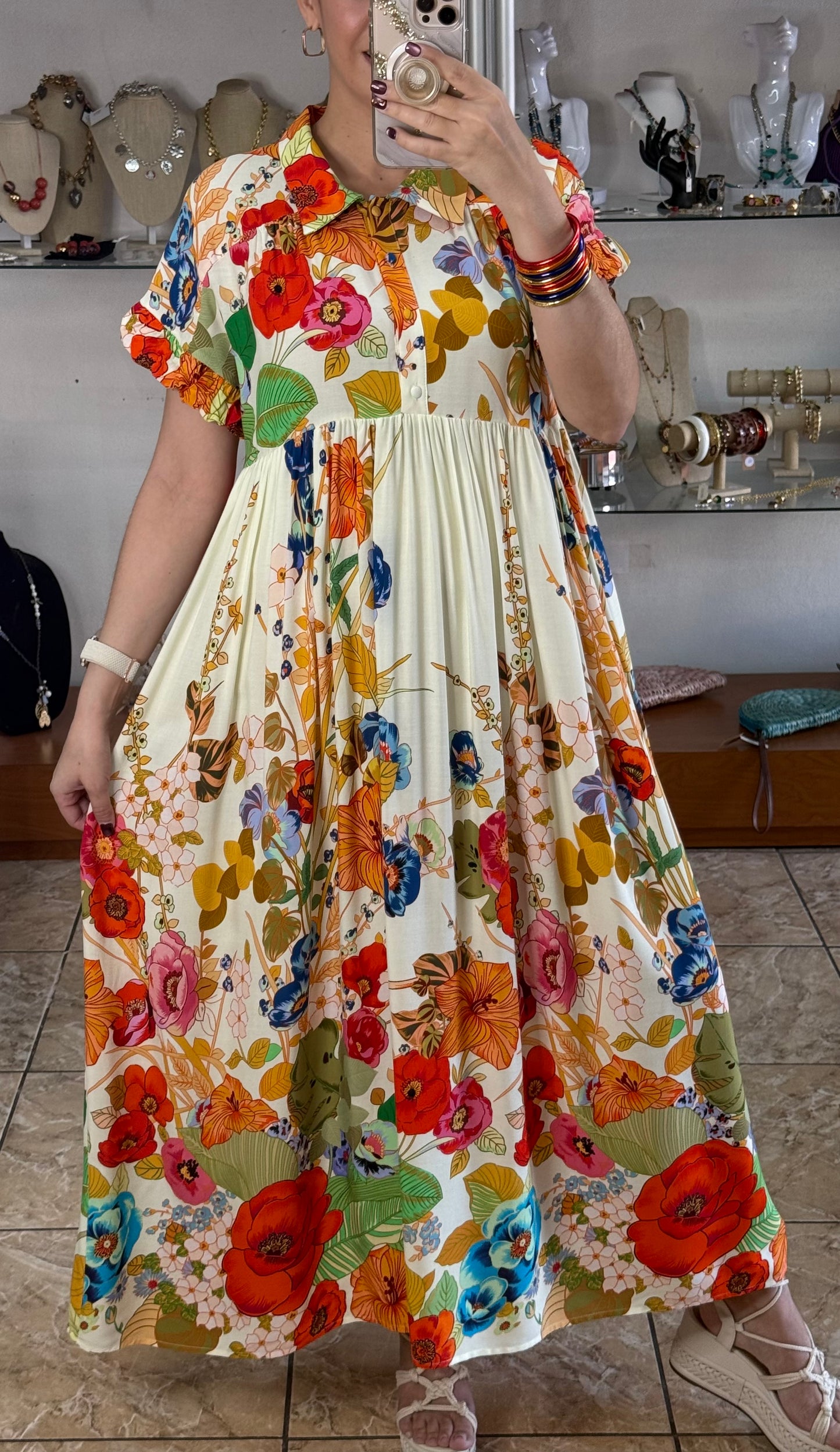 Multi Floral Maxi Dress