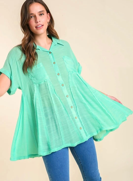 Semi-Sheer Tunic Top/Mini Dress