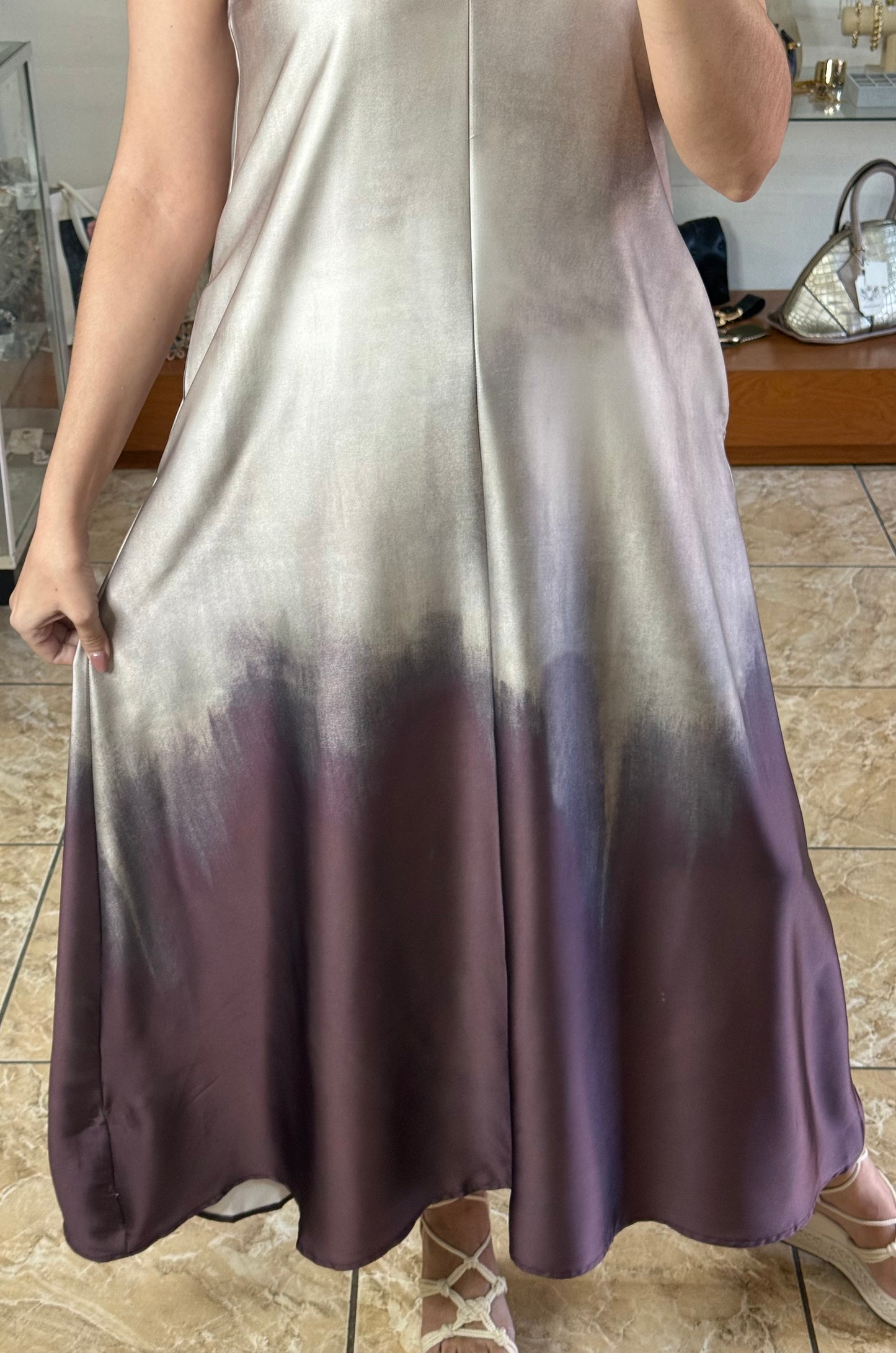 Halter Satin OS Maxi Dress (FINAL SALE)