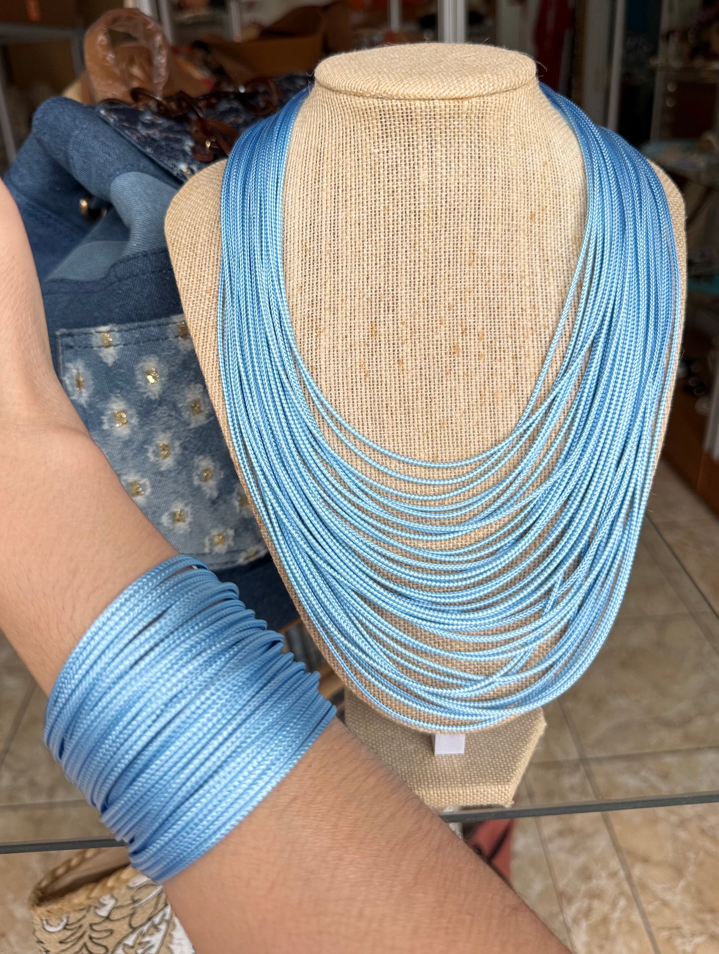 Blue Necklace & Bracelet Set (FINAL SALE)