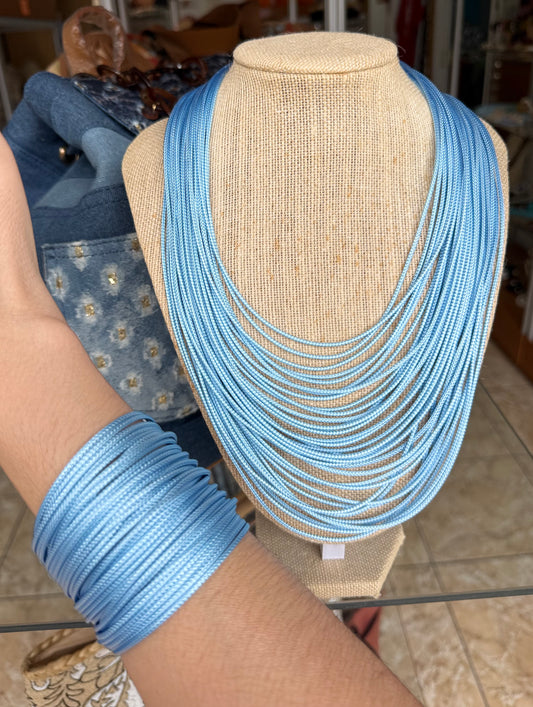 Blue Necklace & Bracelet Set (FINAL SALE)