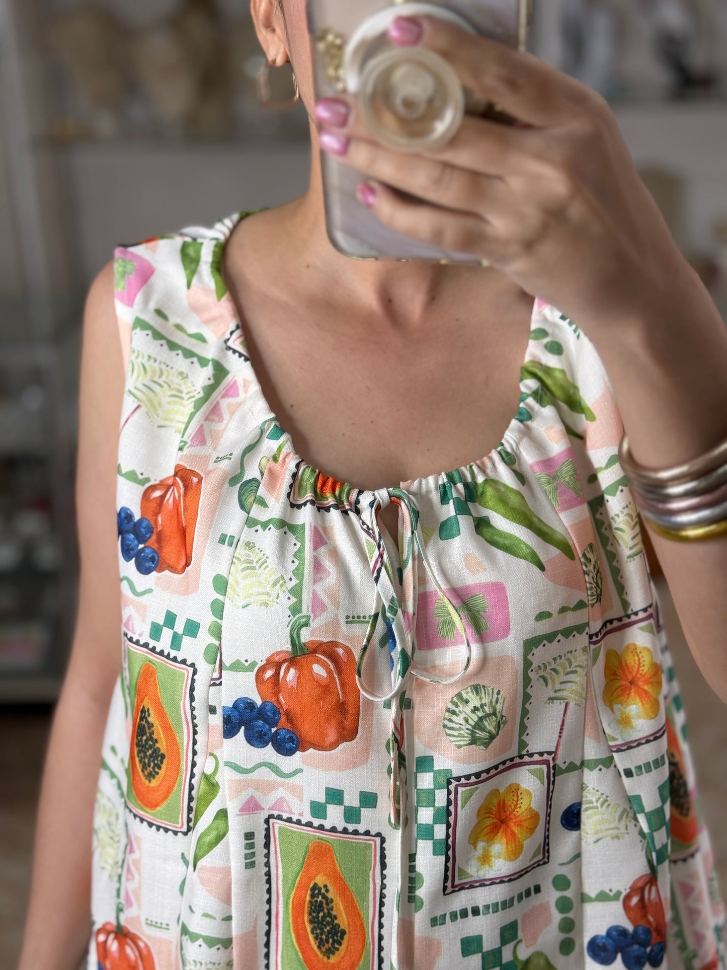 Papaya Mix Oversized Romper