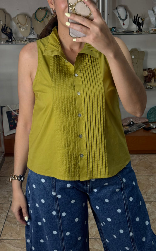 Martini Olive Sleeveless Top