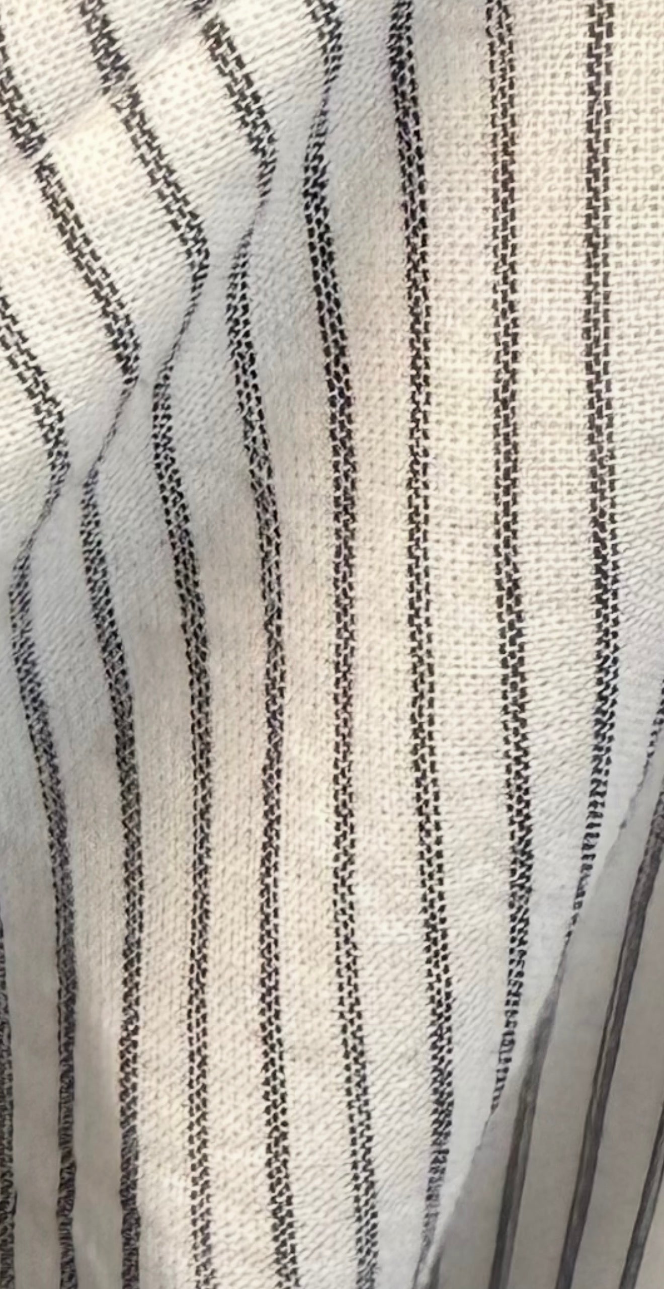 Blue/Cream Stripes with Lace Details Maxi Dress