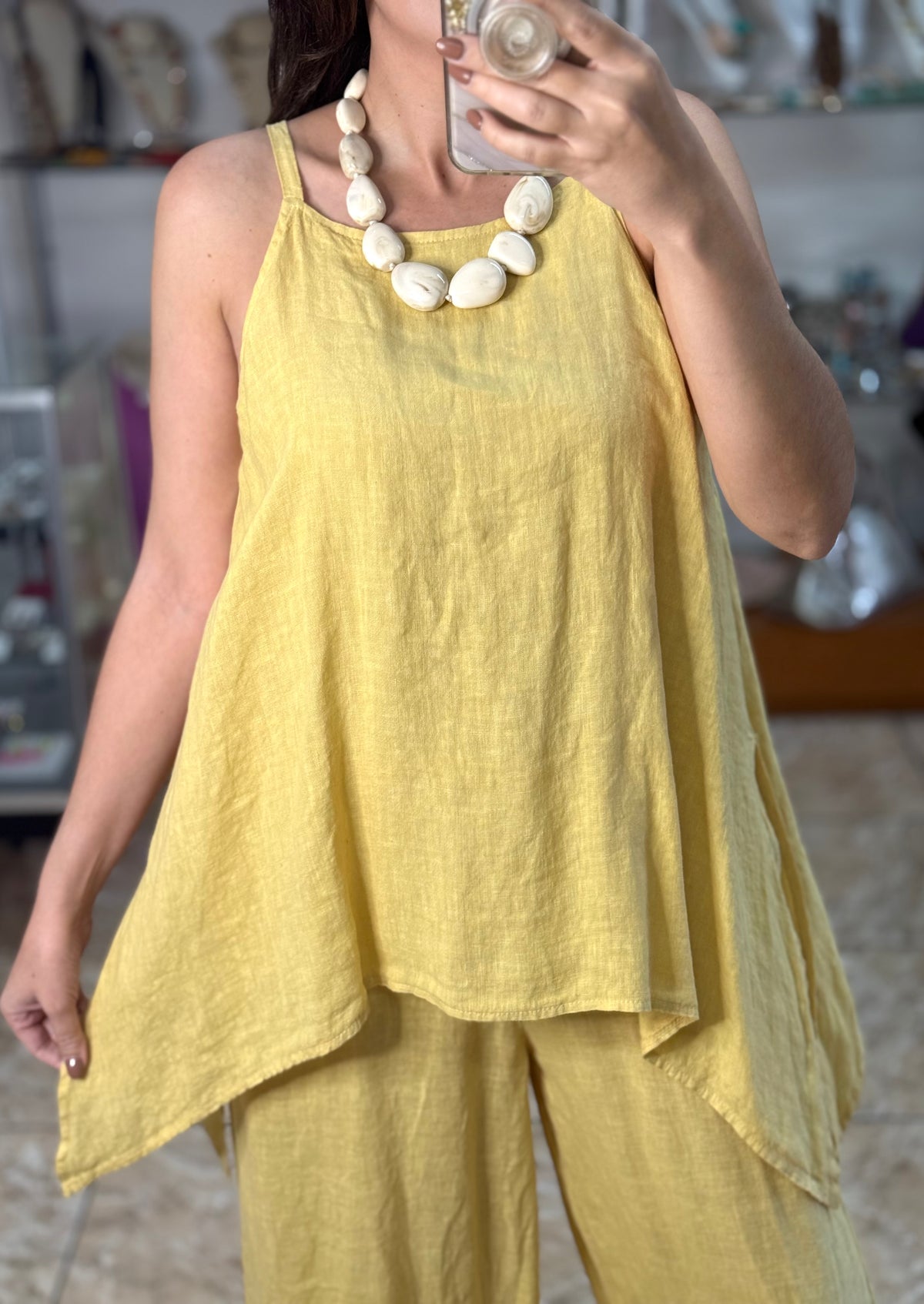 OS Asymmetrical Linen Jumpsuit (NO RETURNS OR EXCHANGE)