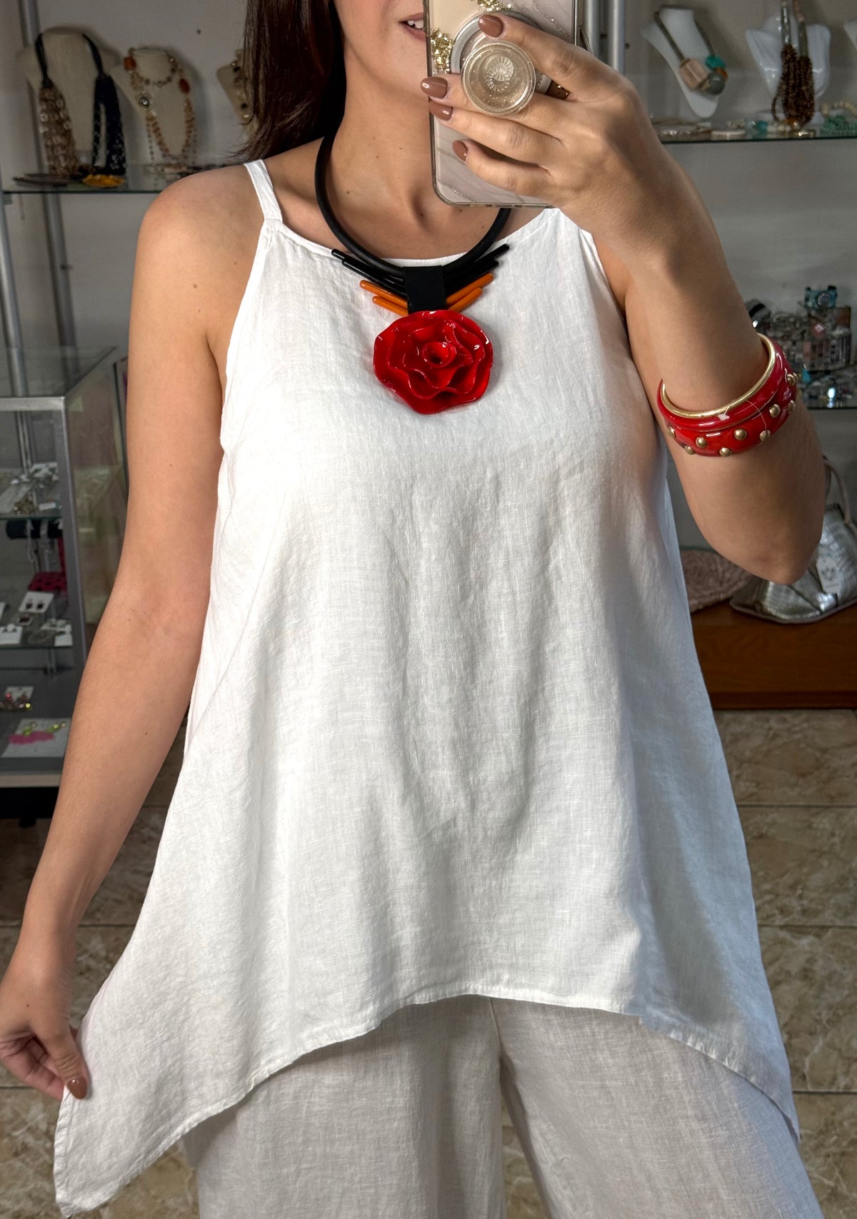OS Asymmetrical Linen Jumpsuit (NO RETURNS OR EXCHANGE)