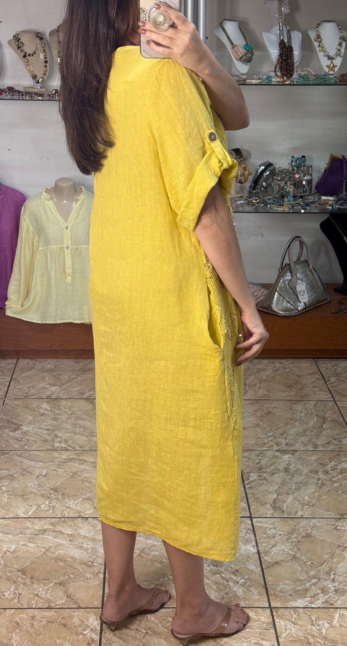 Stella Crochet Layered Midi Dress (NO RETURNS OR EXCHANGE)