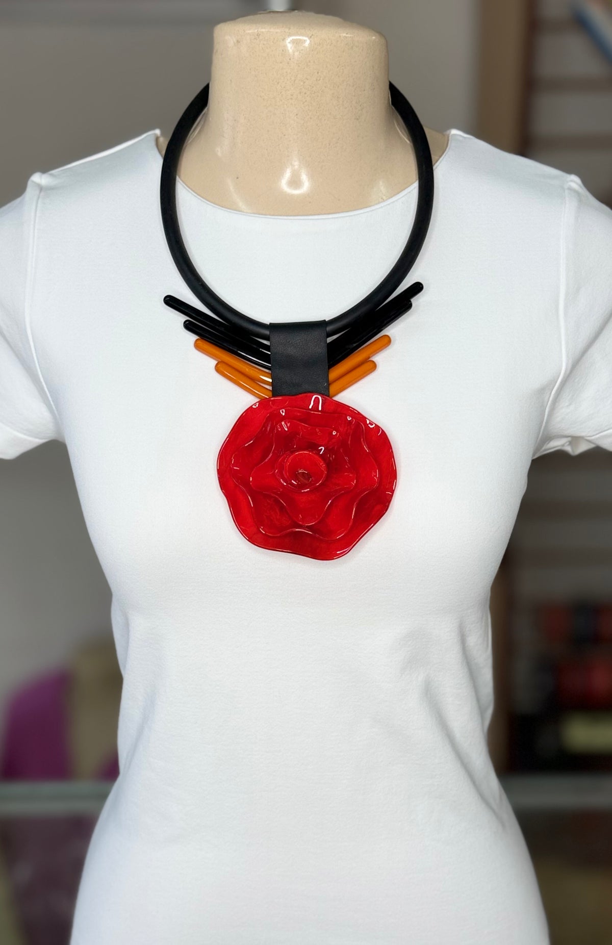 Big Flower Pendant Necklace (FINAL SALE)