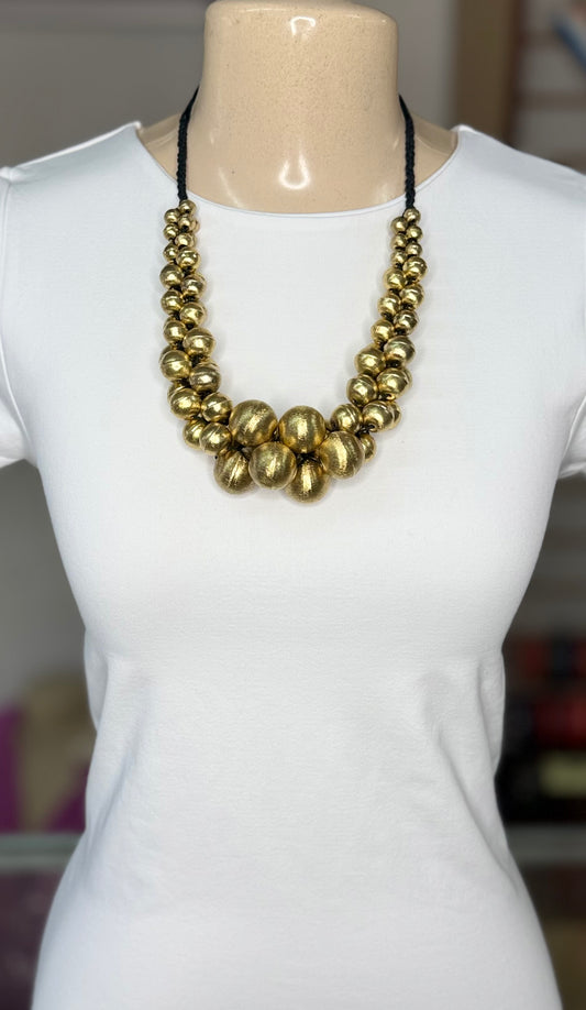 Sphere Cluster Gold Necklace (FINAL SALE)