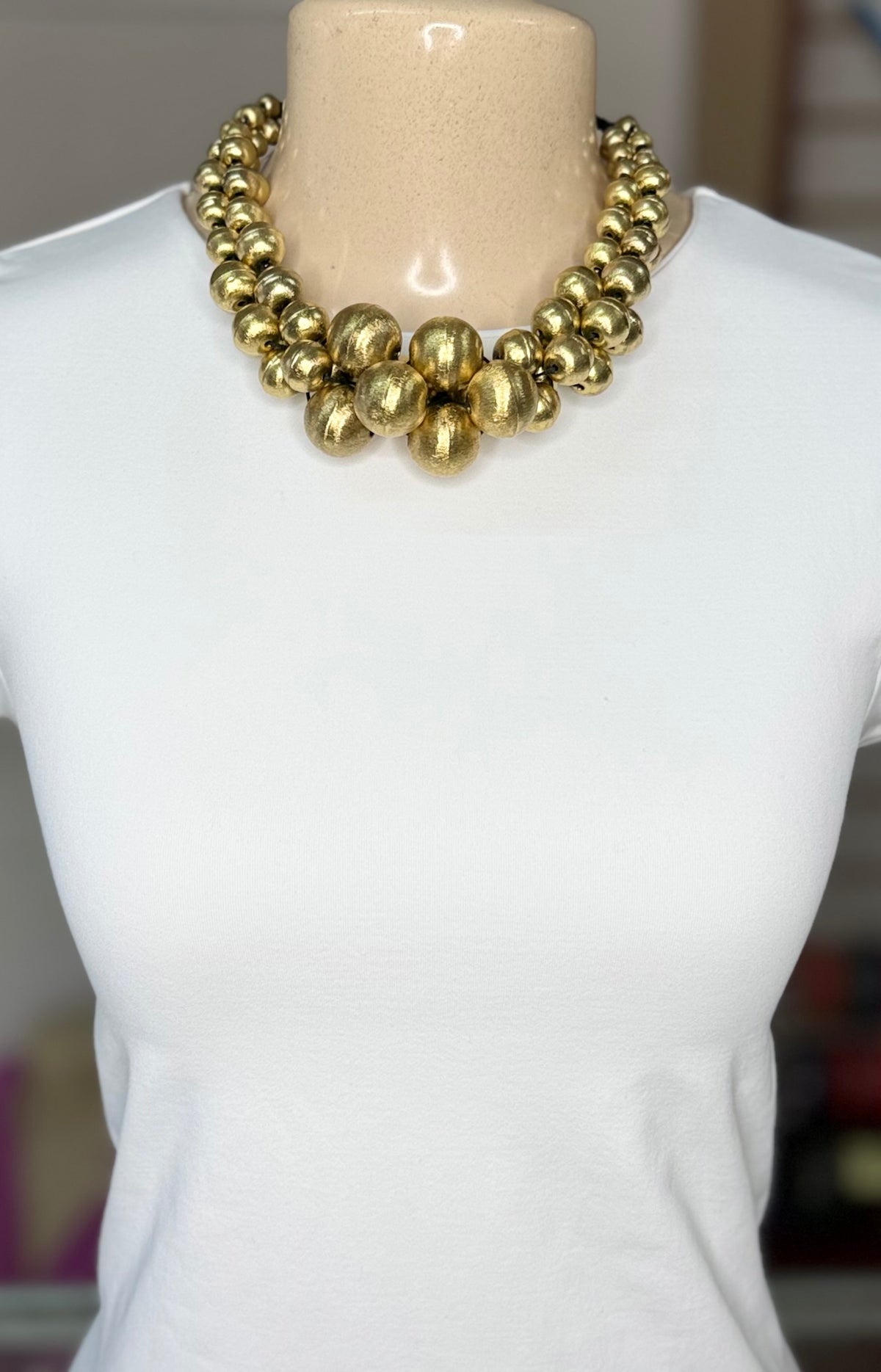 Sphere Cluster Gold Necklace (FINAL SALE)