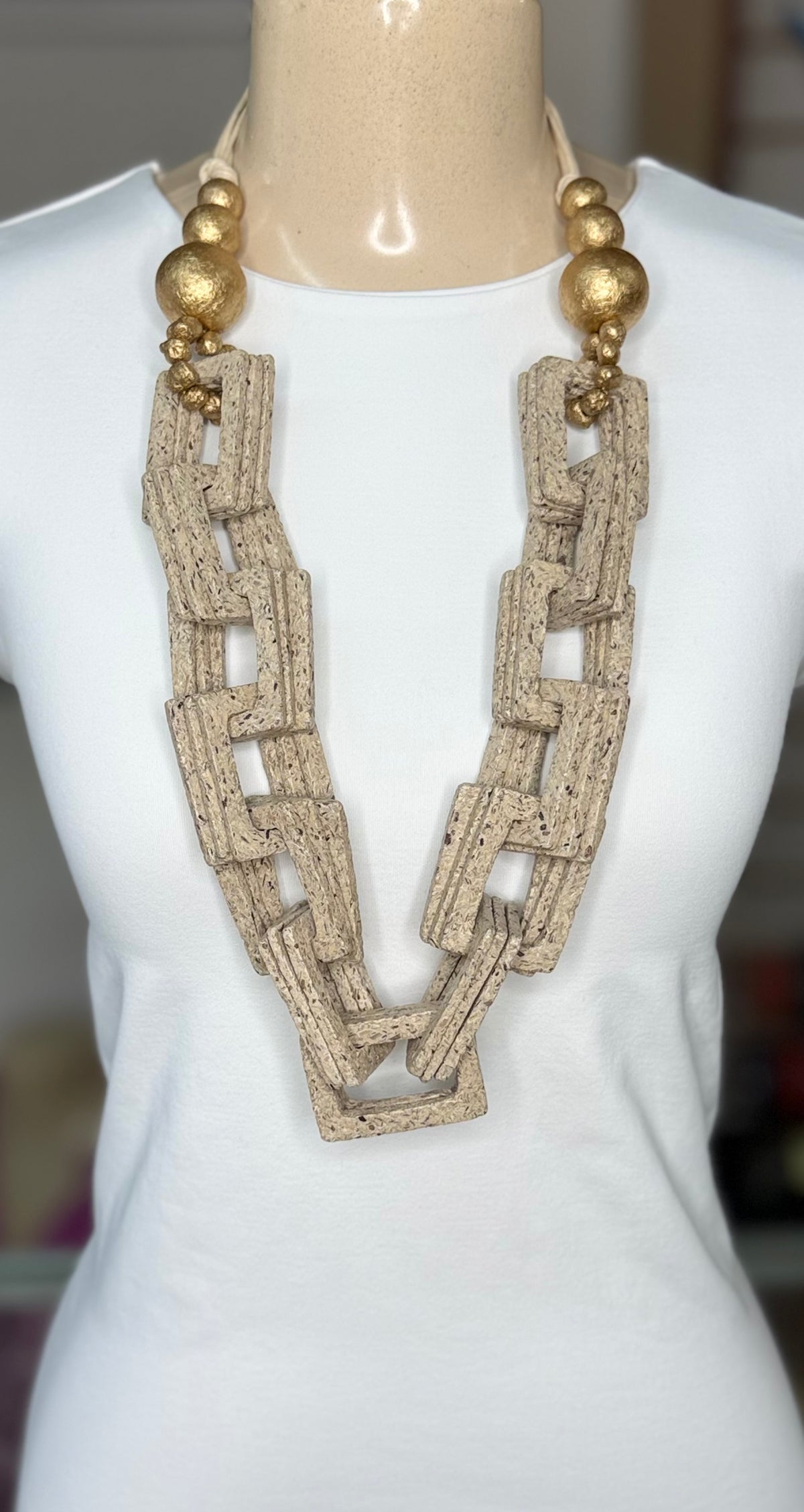 Geometric Links Chunky Necklace (FINAL SALE)