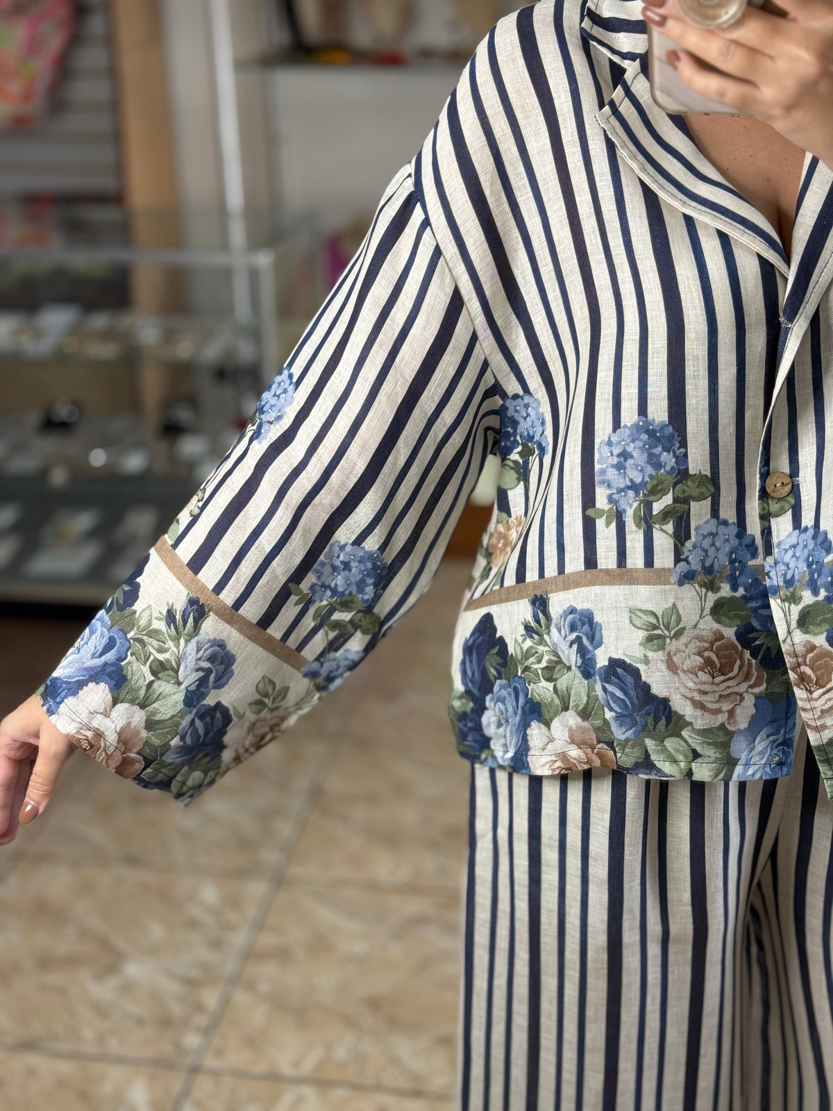 Stripes & Flowers OS Linen Set (NO RETURNS OR EXCHANGE)