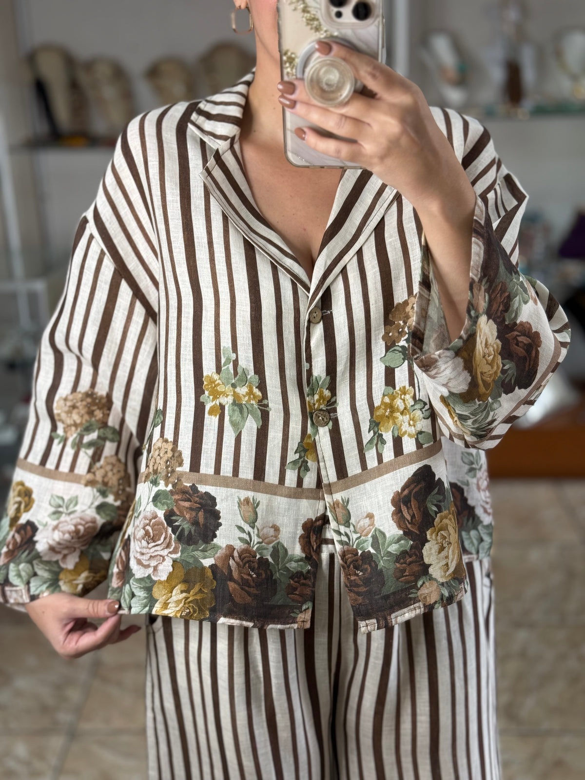Stripes & Flowers OS Linen Set (NO RETURNS OR EXCHANGE)