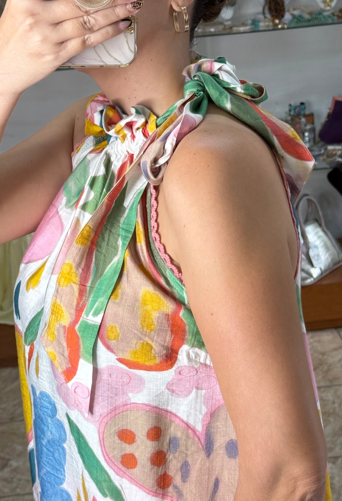 Halter Floral Top (LINEN PANT SOLD SEPARATELY)