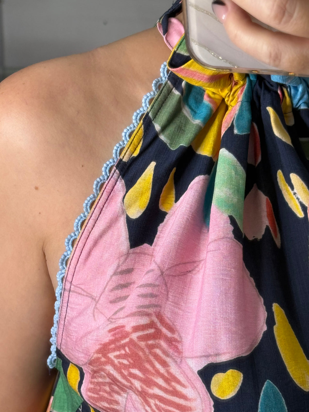 Halter Floral Top (LINEN PANT SOLD SEPARATELY)