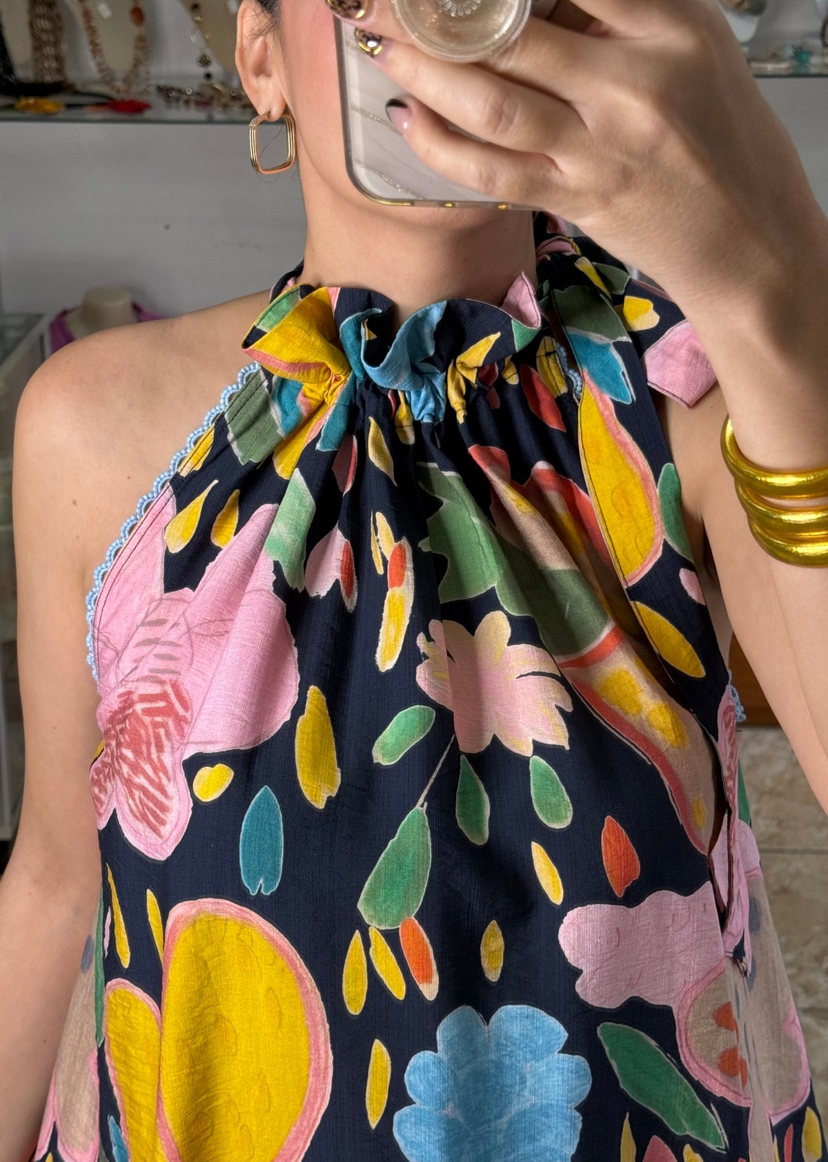 Halter Floral Top (LINEN PANT SOLD SEPARATELY)